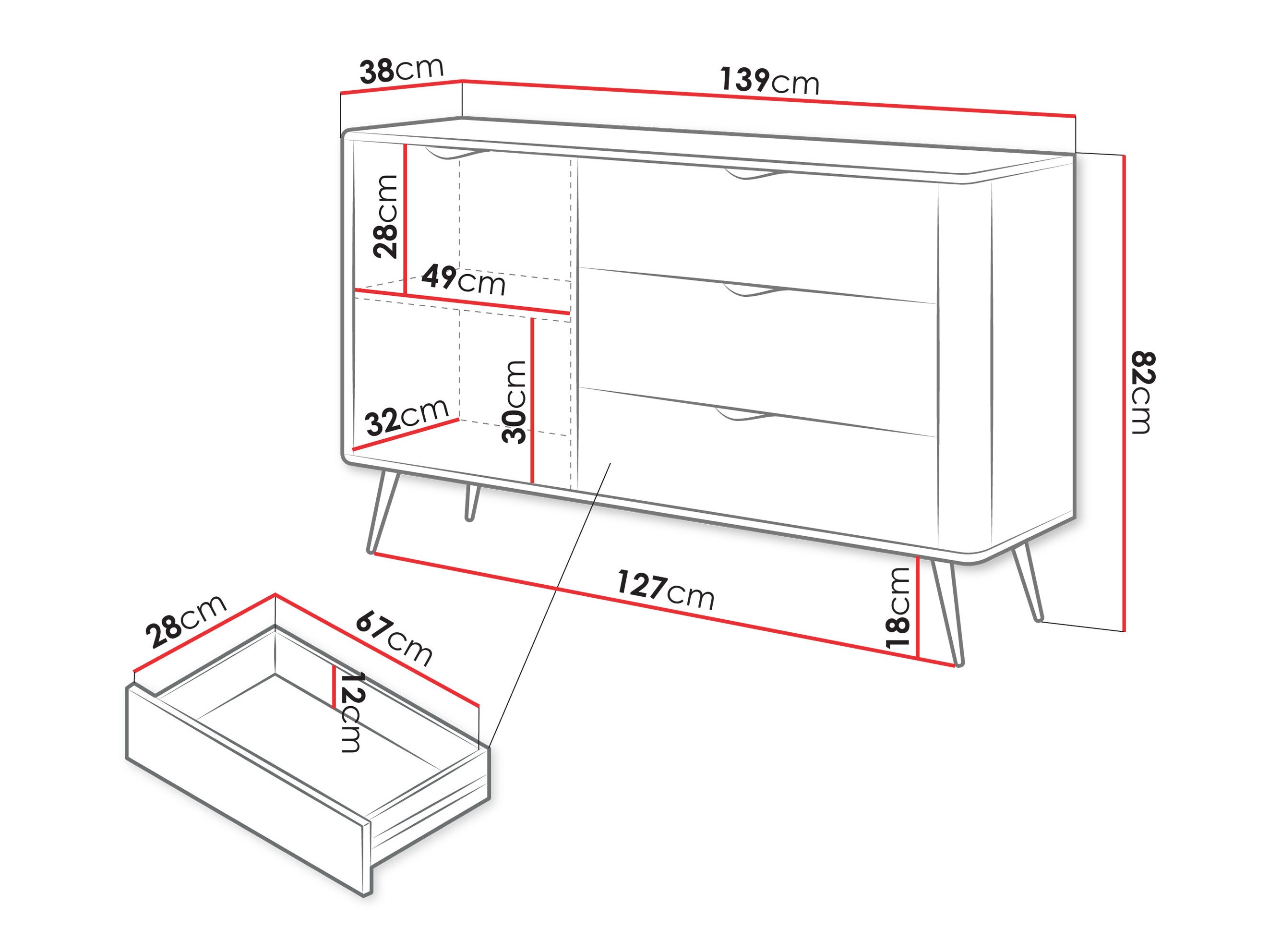 Συρταριέρα Lectum (Μπεζ)