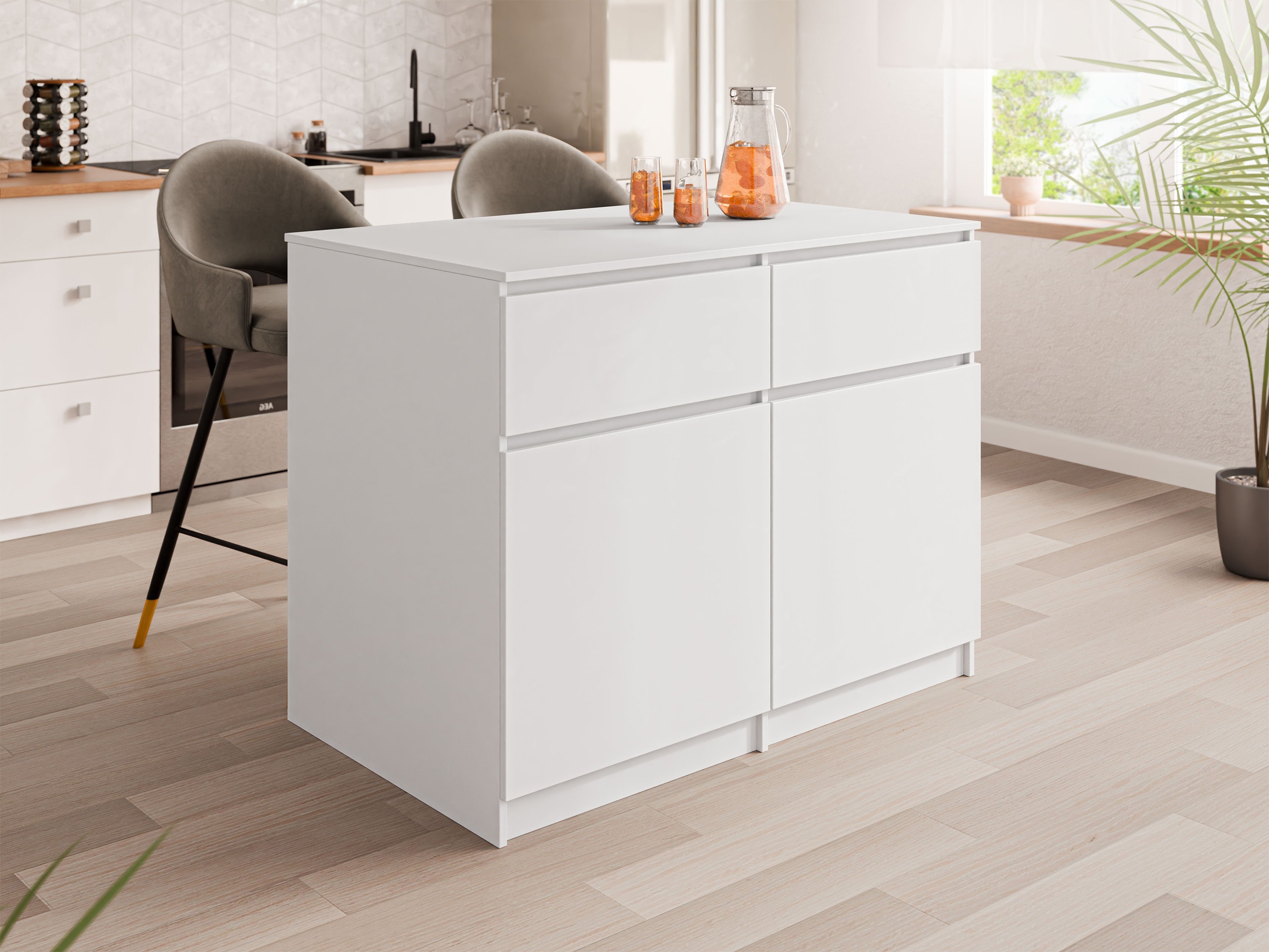 Kitchen island Comfivo Cantal (White)