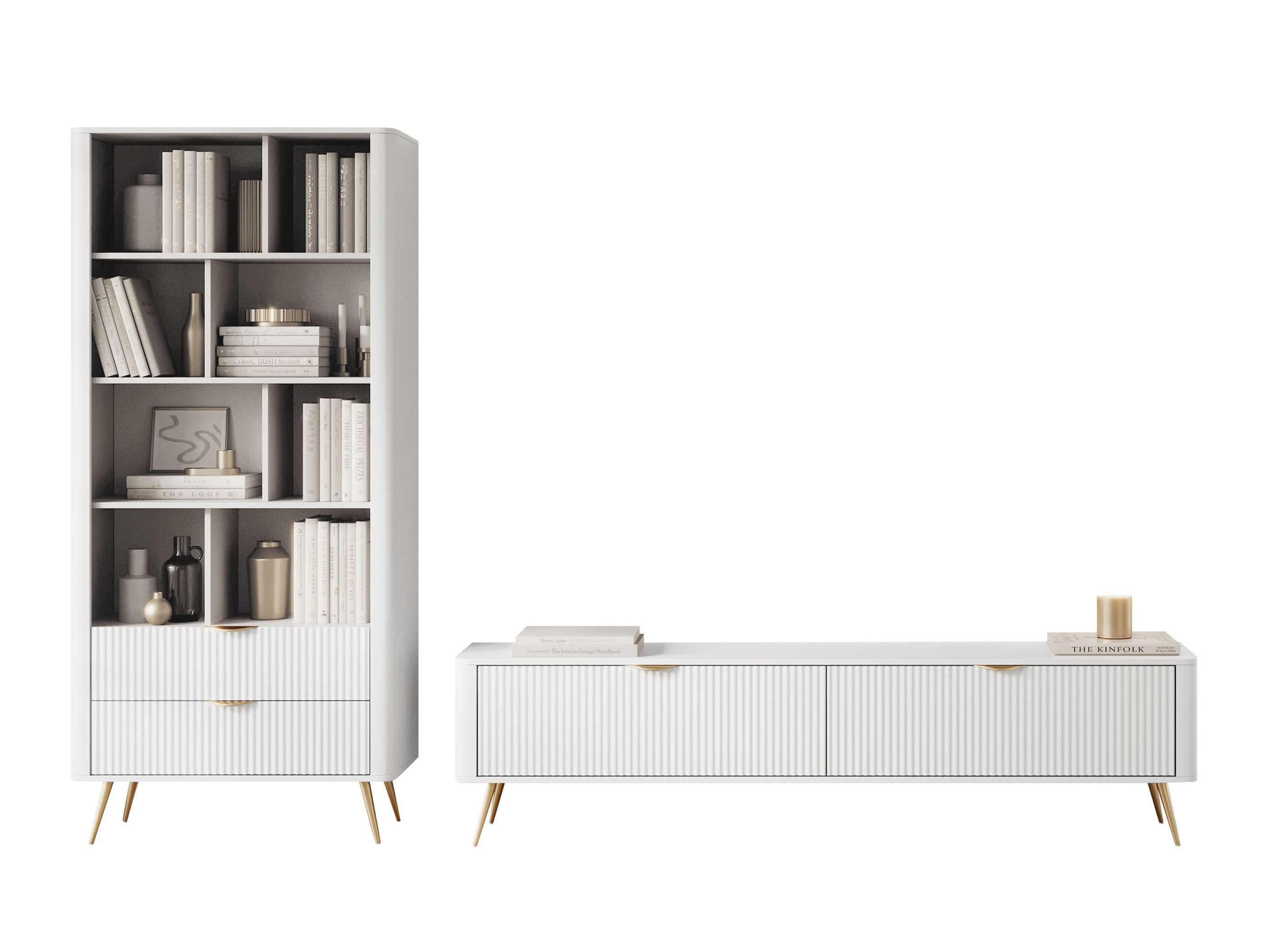 Σετ επίπλων σαλονιού Lectum (Άσπρο)