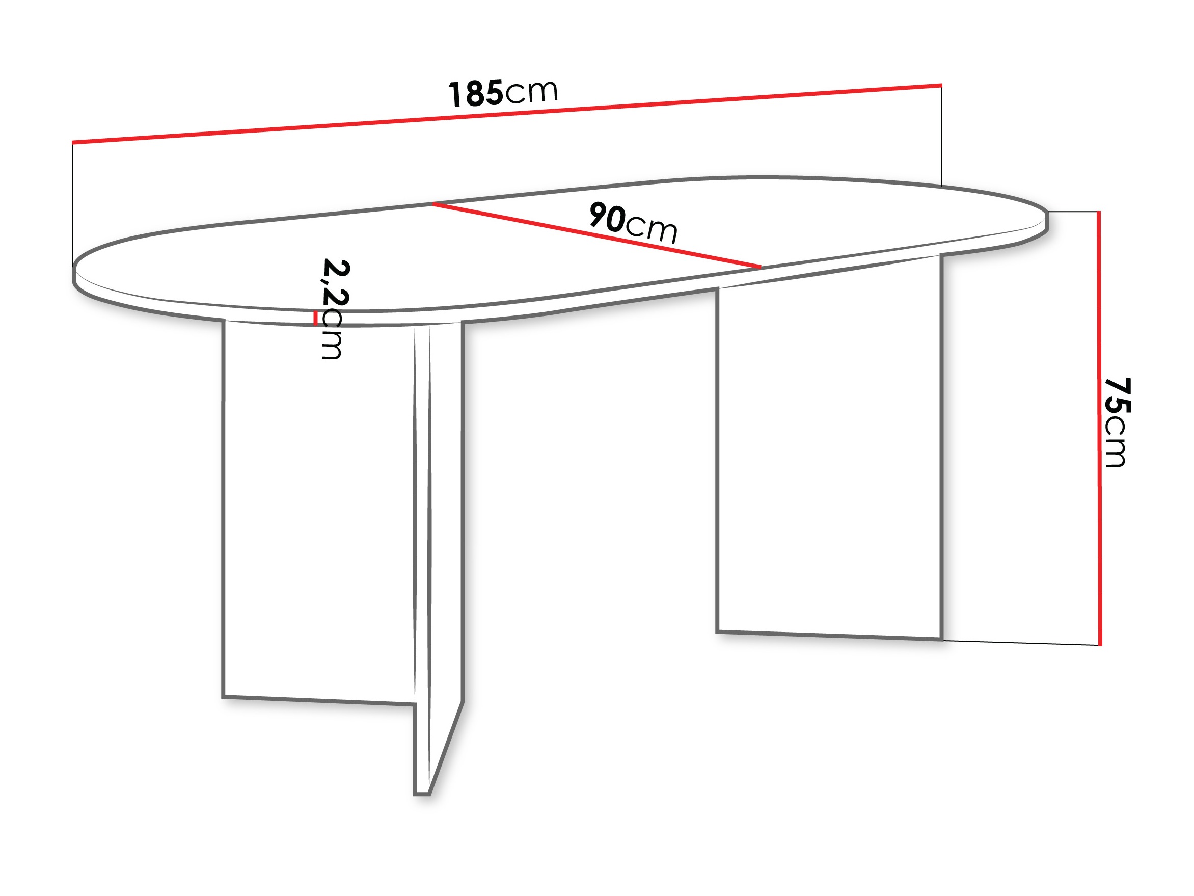 Table Comfivo Fungus (Walnut)