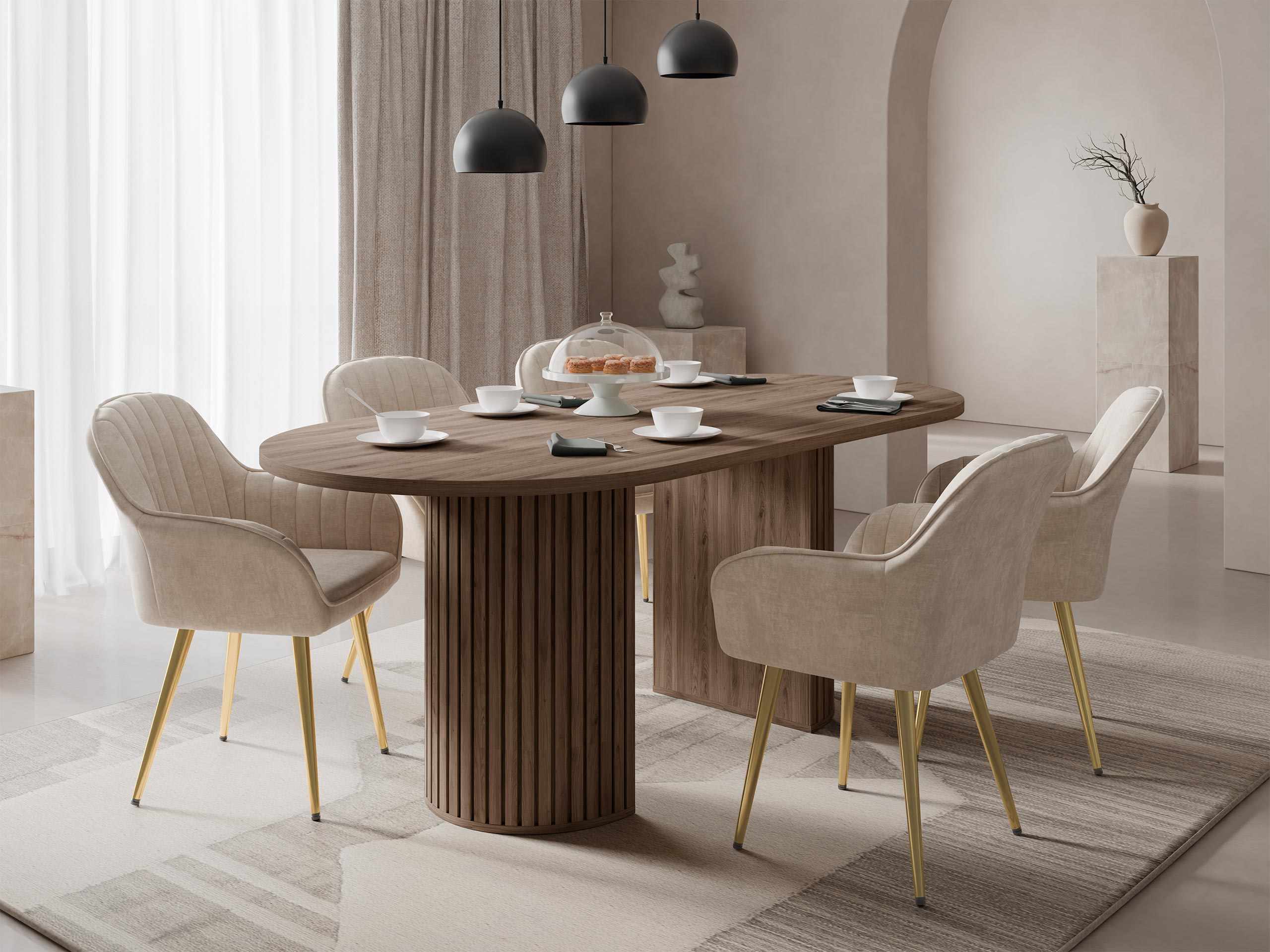 Τραπέζι Comfivo Ulma (Καρυδί)