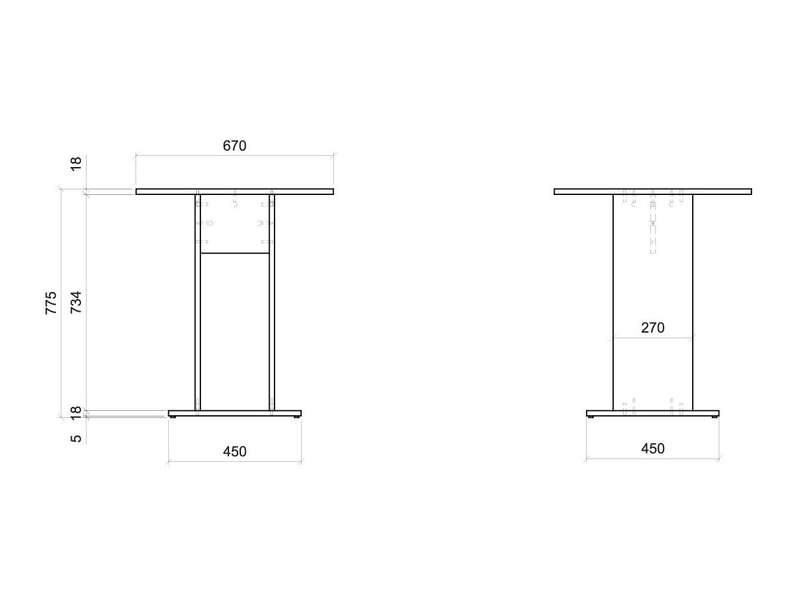 Βοηθητικό τραπεζάκι Ontario 225 (Άσπρο)