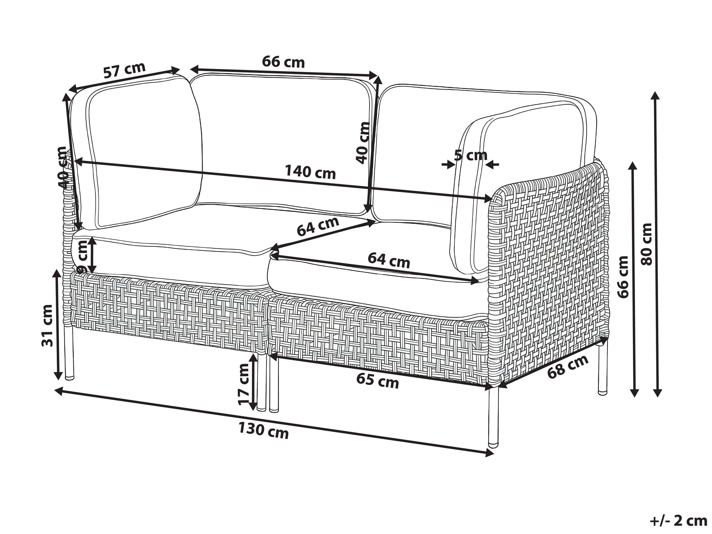 Outdoor sofa Domenou 105