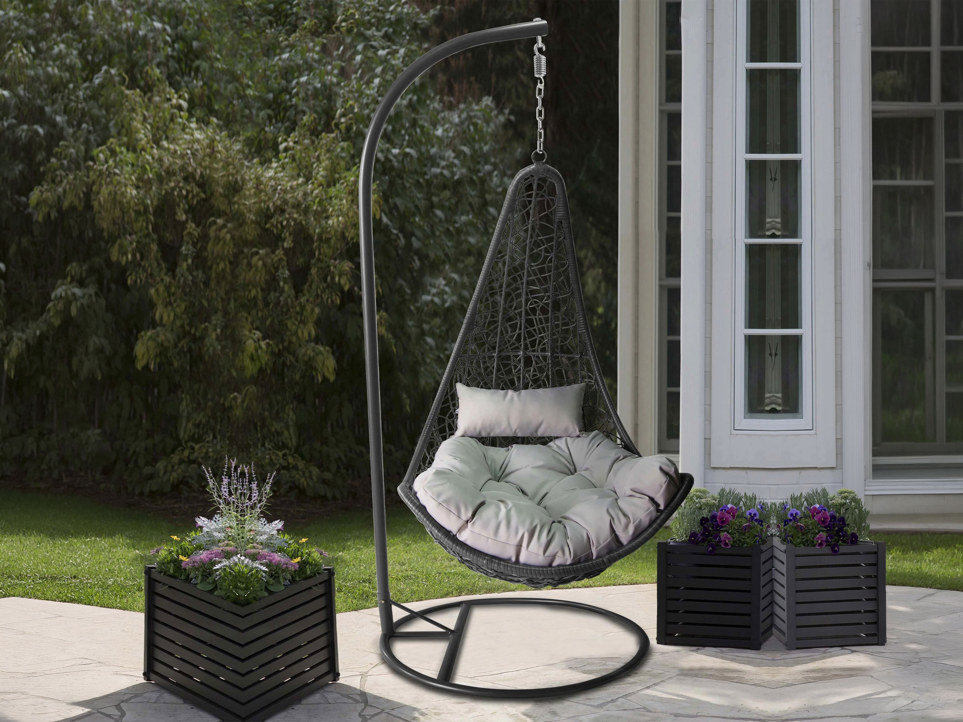 Κρεμαστή πολυθρόνα Comfivo Figae (Γκρι)