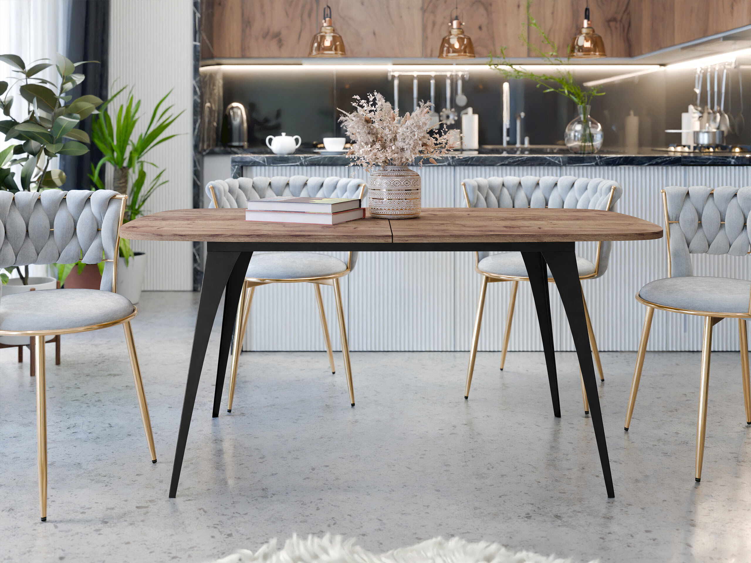 Τραπέζι Oswego 131 (Craft χρυσή βελανιδιά)