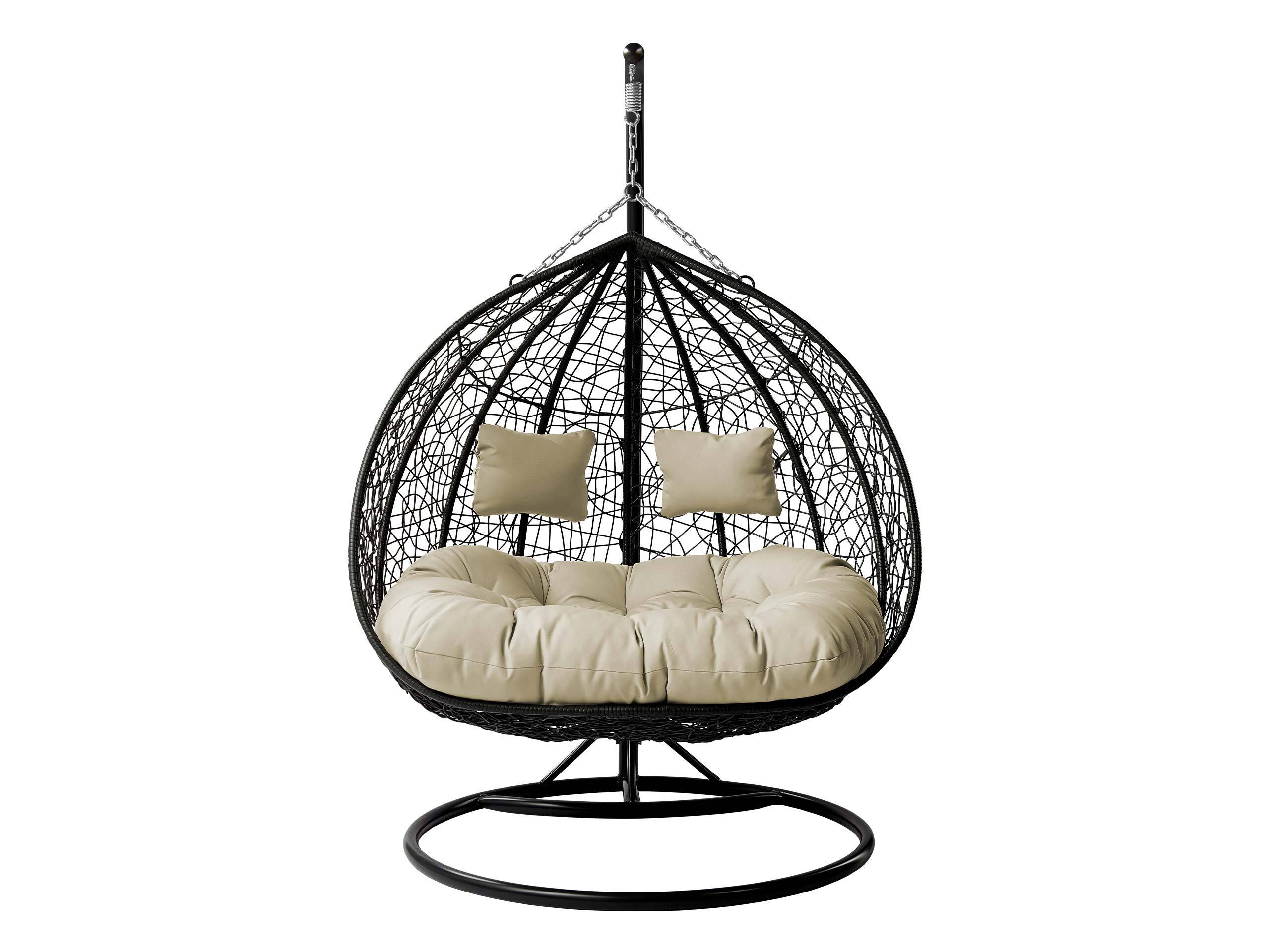 Hanging chair Comfivo Audos (Black + Cream)