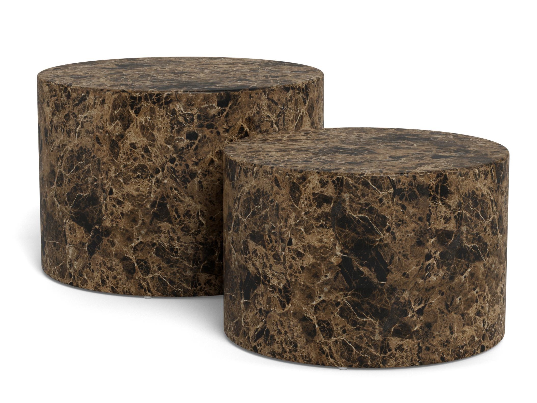 Σετ τραπεζιών σαλονιού Norsica 800 (Καφέ μάρμαρο)