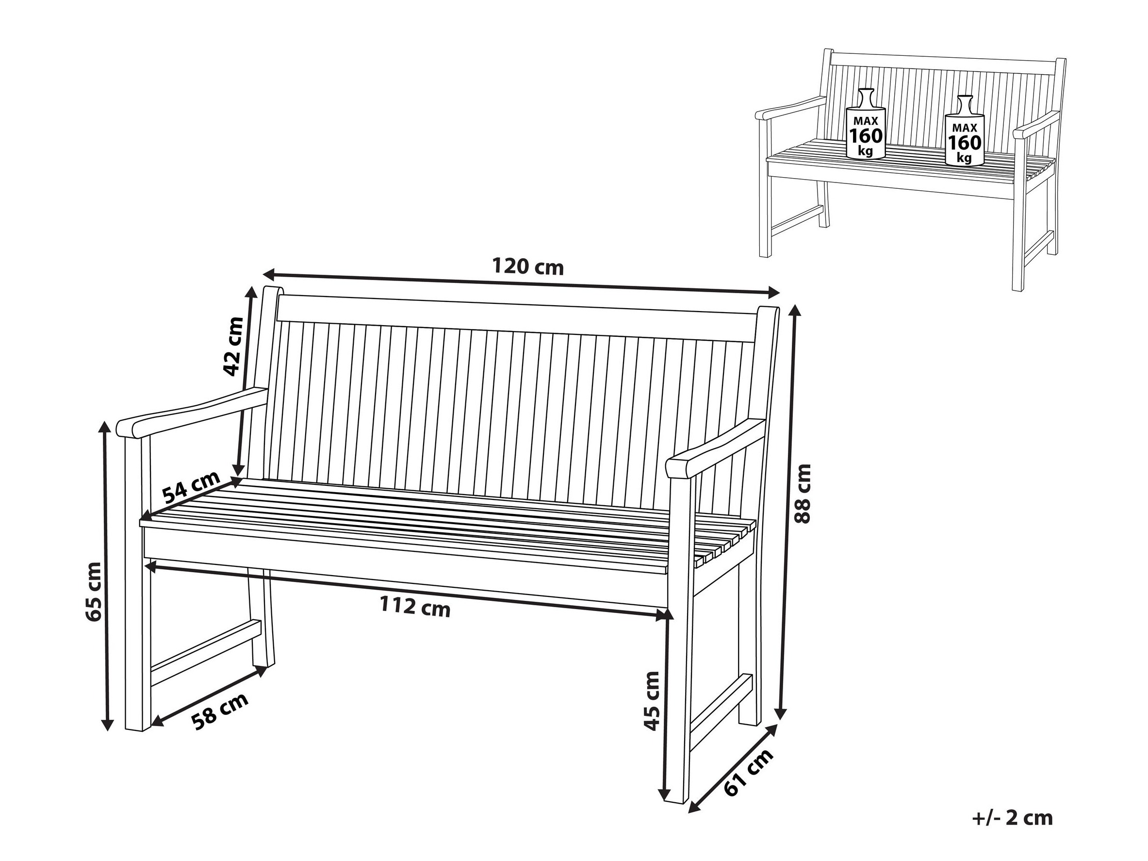 Παγκάκι εξωτερικού χώρου Berwyn 3237
