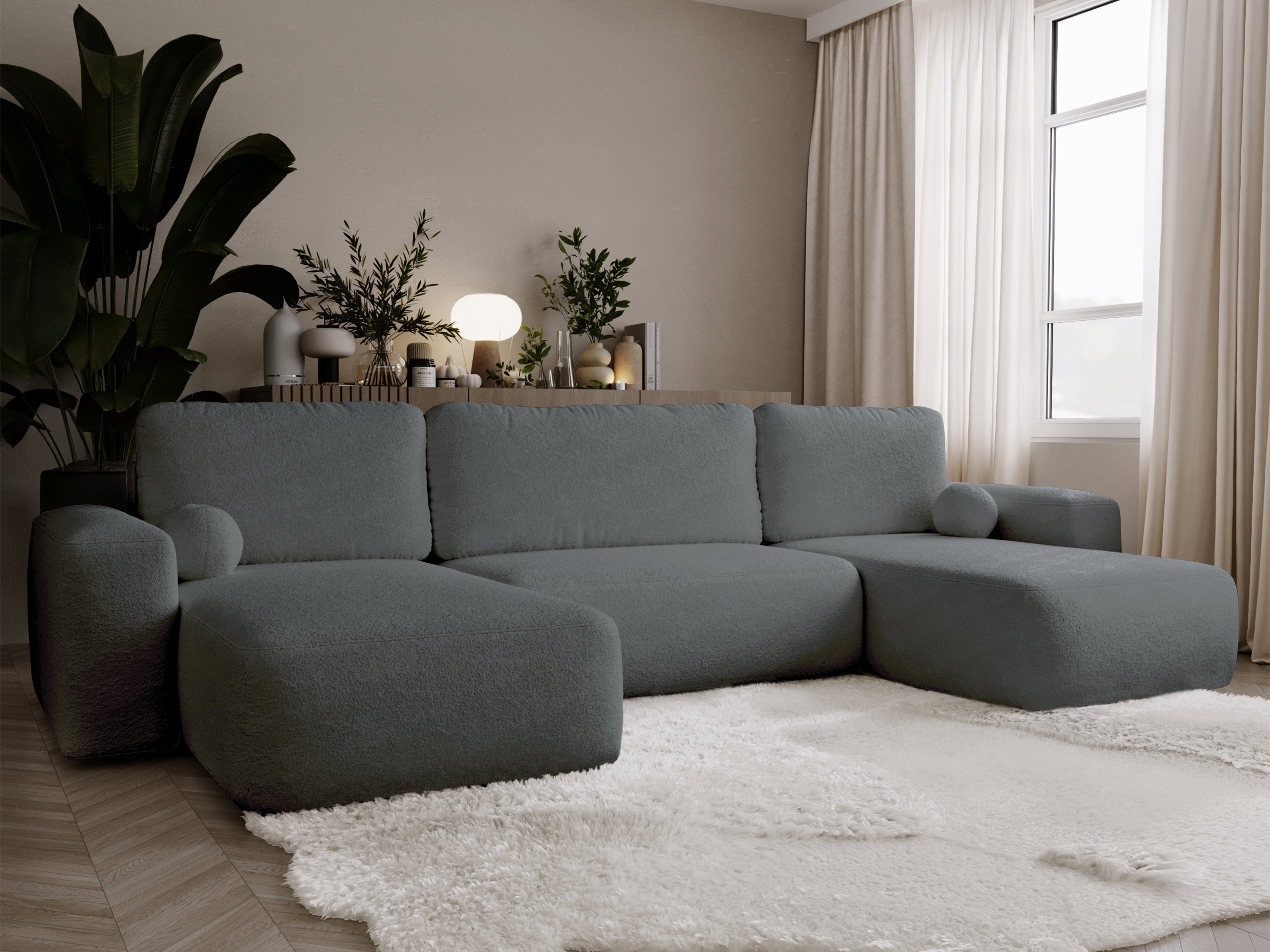 Corner sofa TrendyNest Piscor (Coral 80)