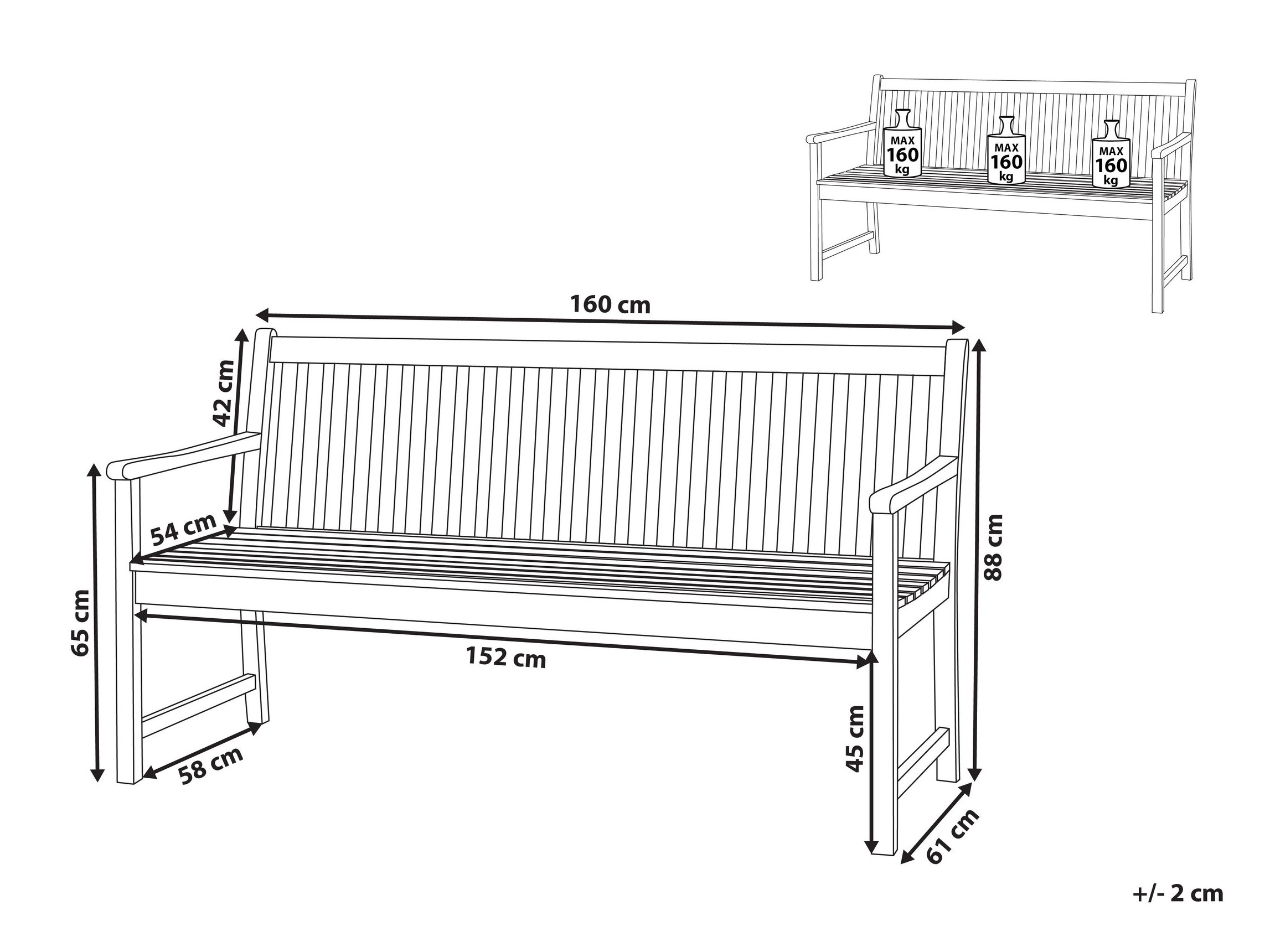 Παγκάκι εξωτερικού χώρου Berwyn 3238