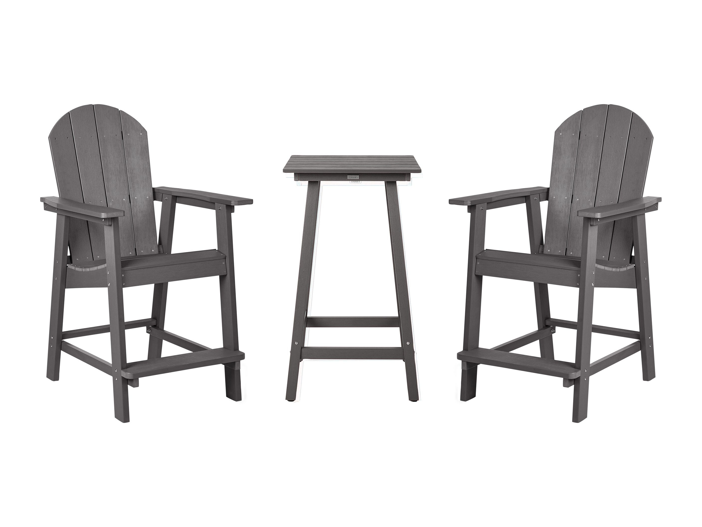 Σετ επίπλων μπαλκονιού Berwyn 3249 (Σκούρο γκρι)