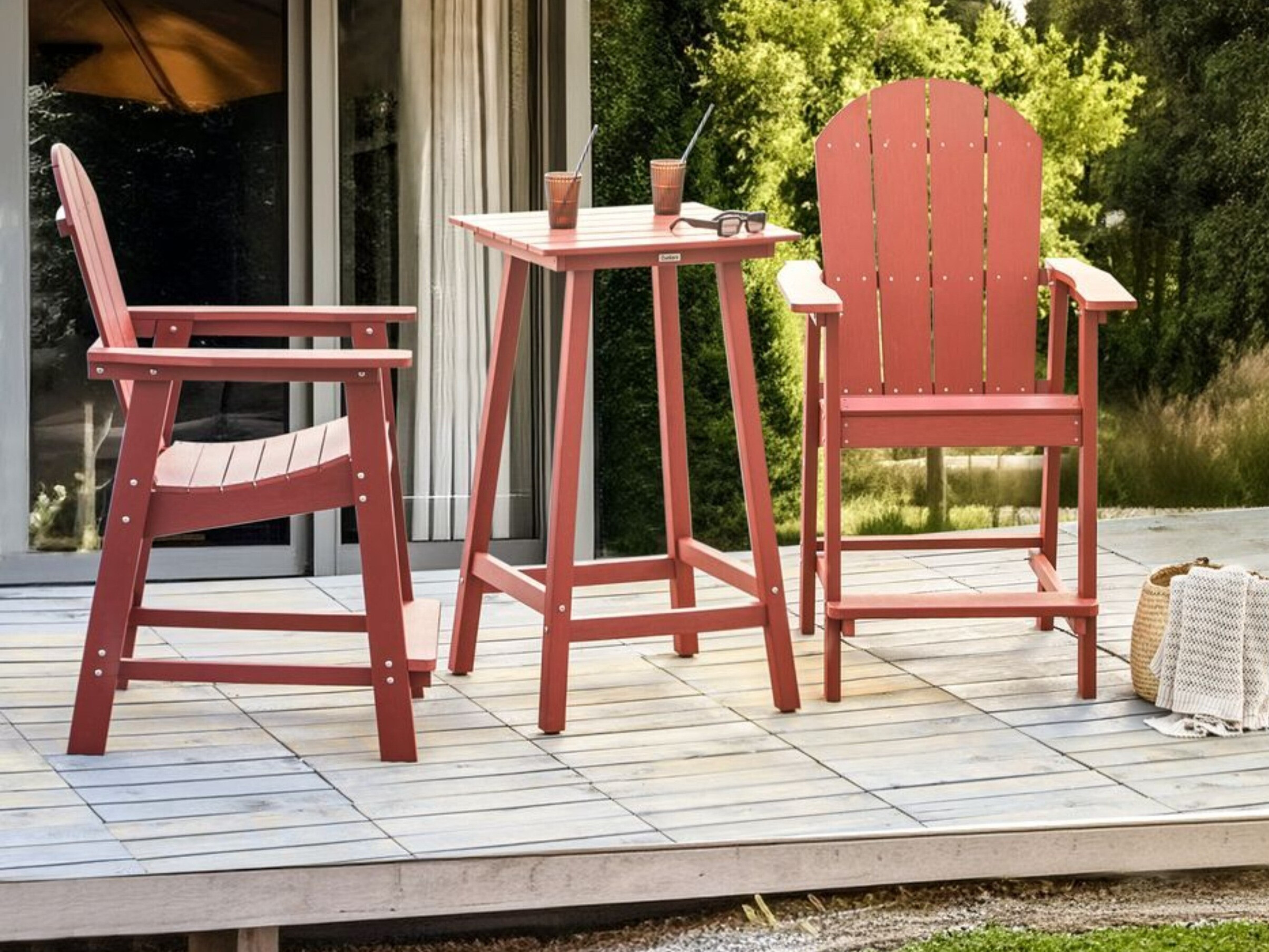 Τραπέζι μπαρ εξωτερικού χώρου Berwyn 3250 (Κόκκινο)