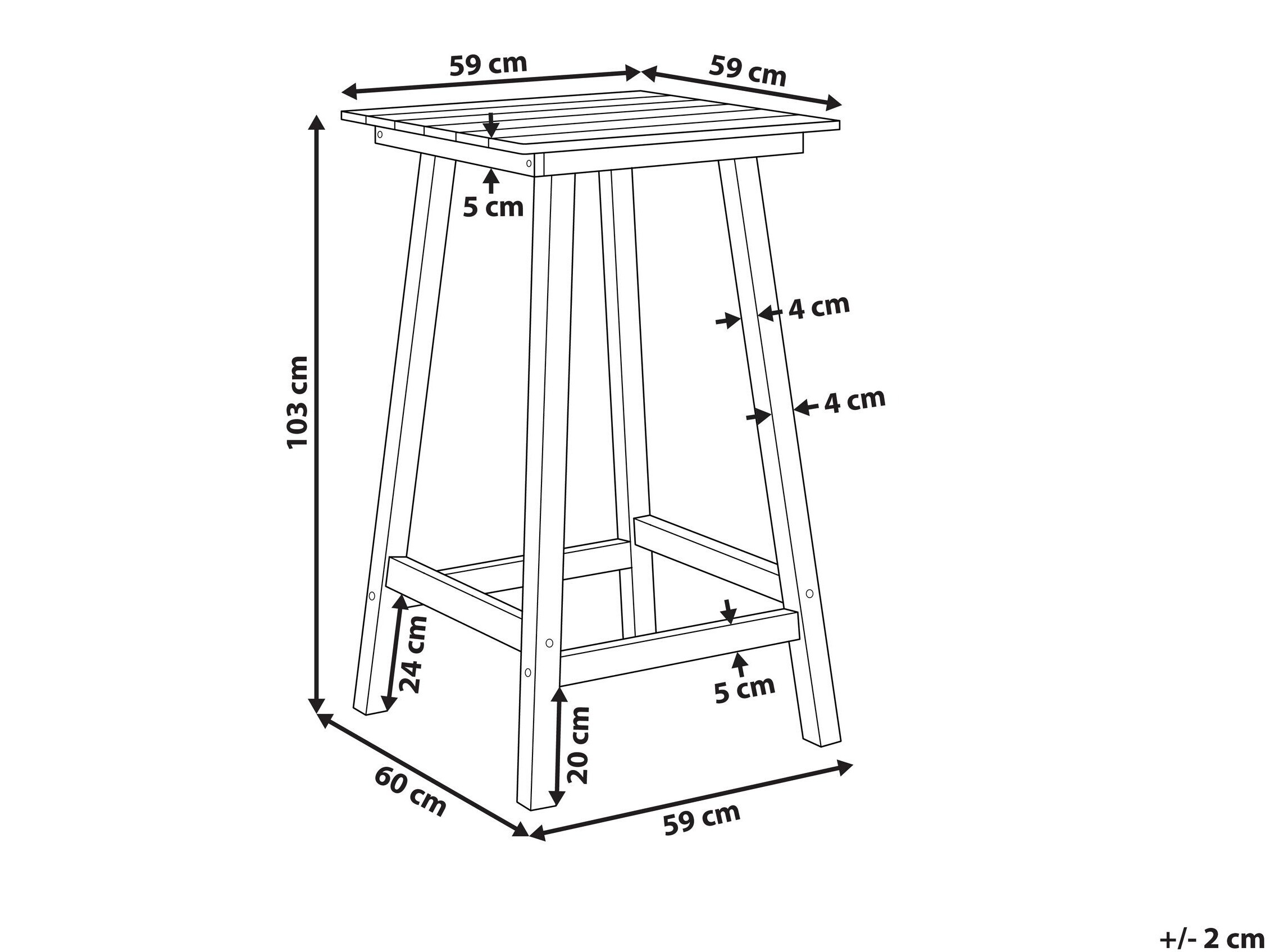 Τραπέζι μπαρ εξωτερικού χώρου Berwyn 3250 (Κόκκινο)