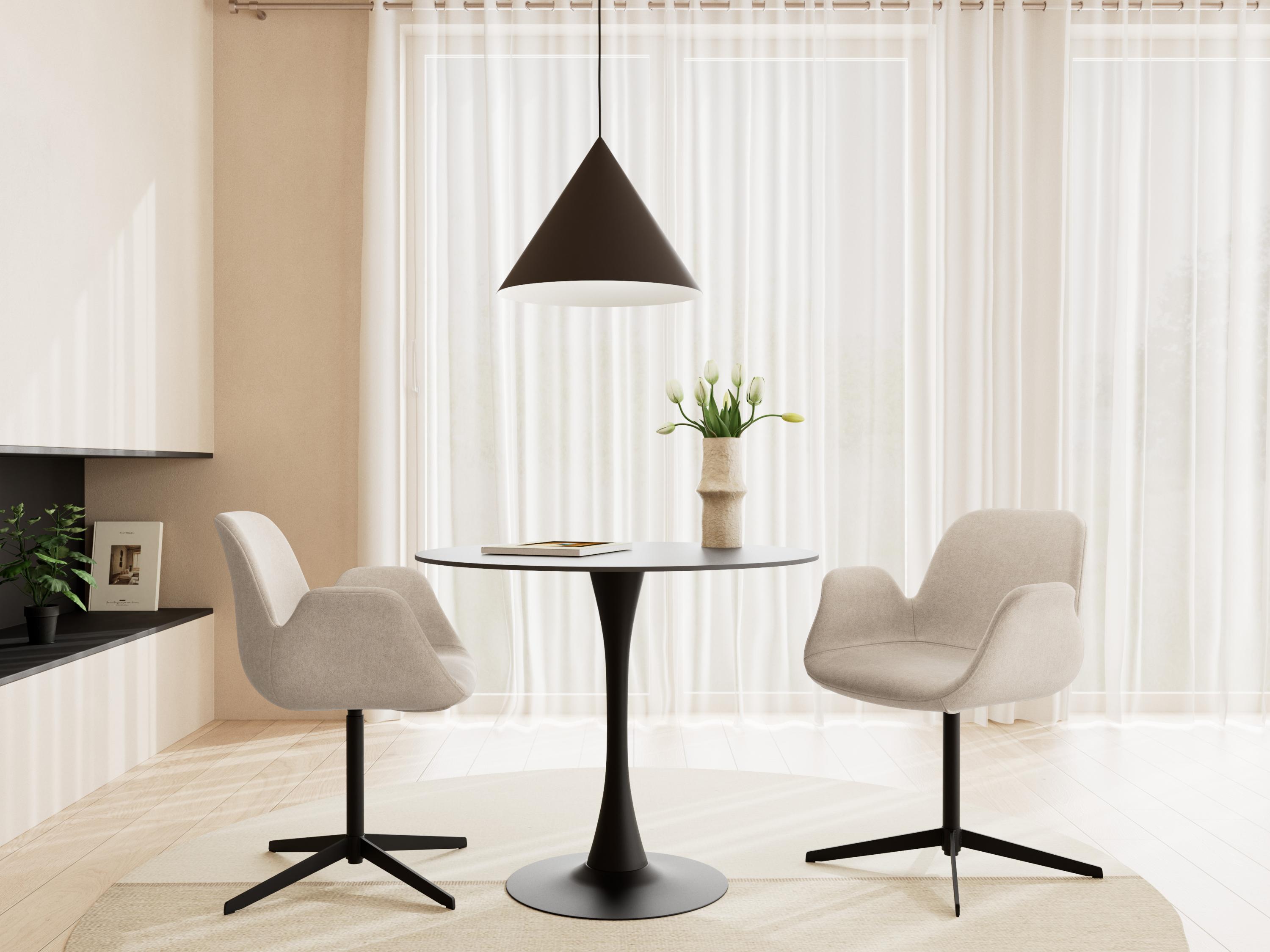 Καρέκλα Norsica 1058 (Μαύρο + Ανοιχτό καφέ)