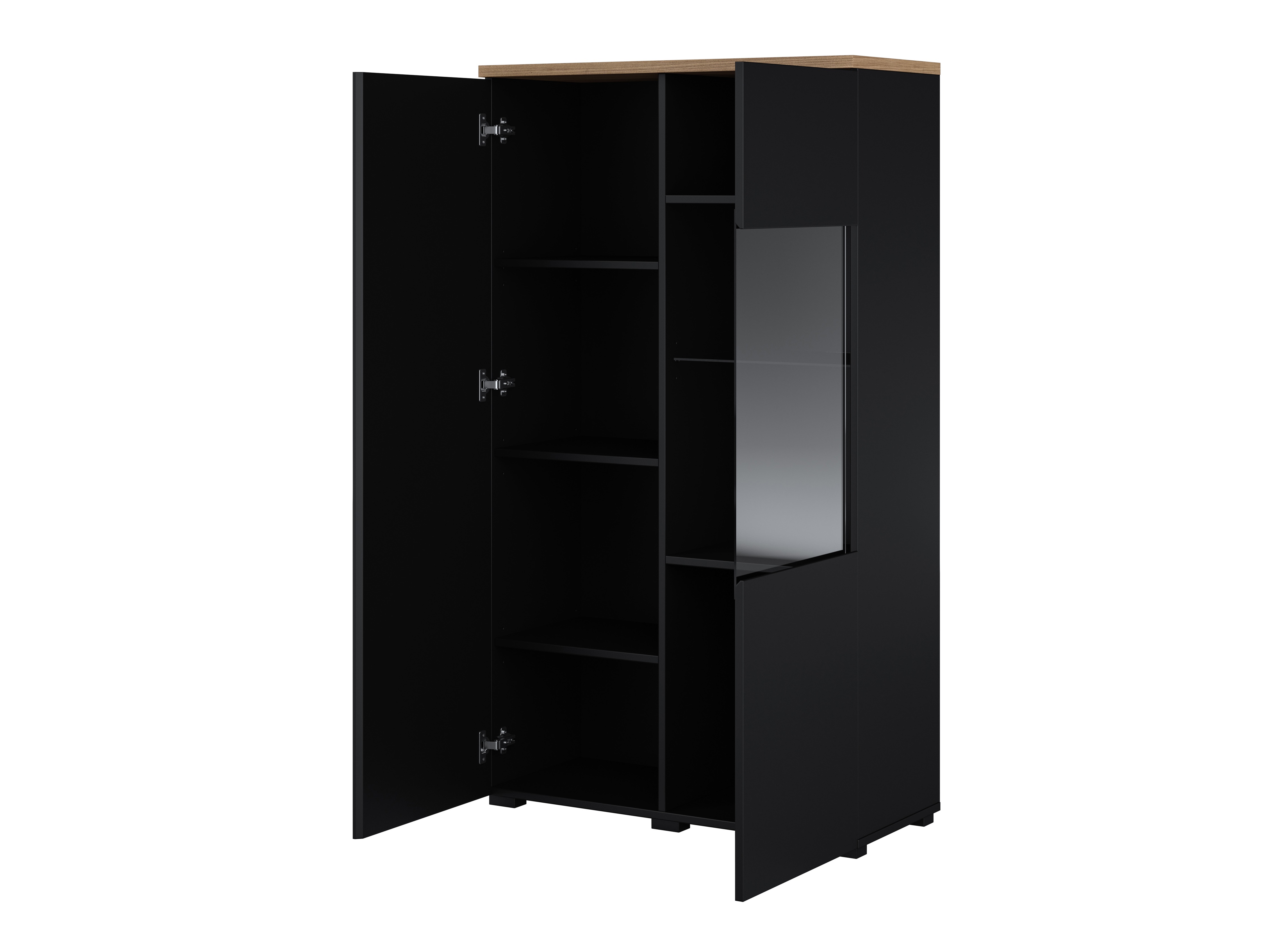 Βιβλιοθήκη Baletu 108 (Μαύρο + Δρυς)