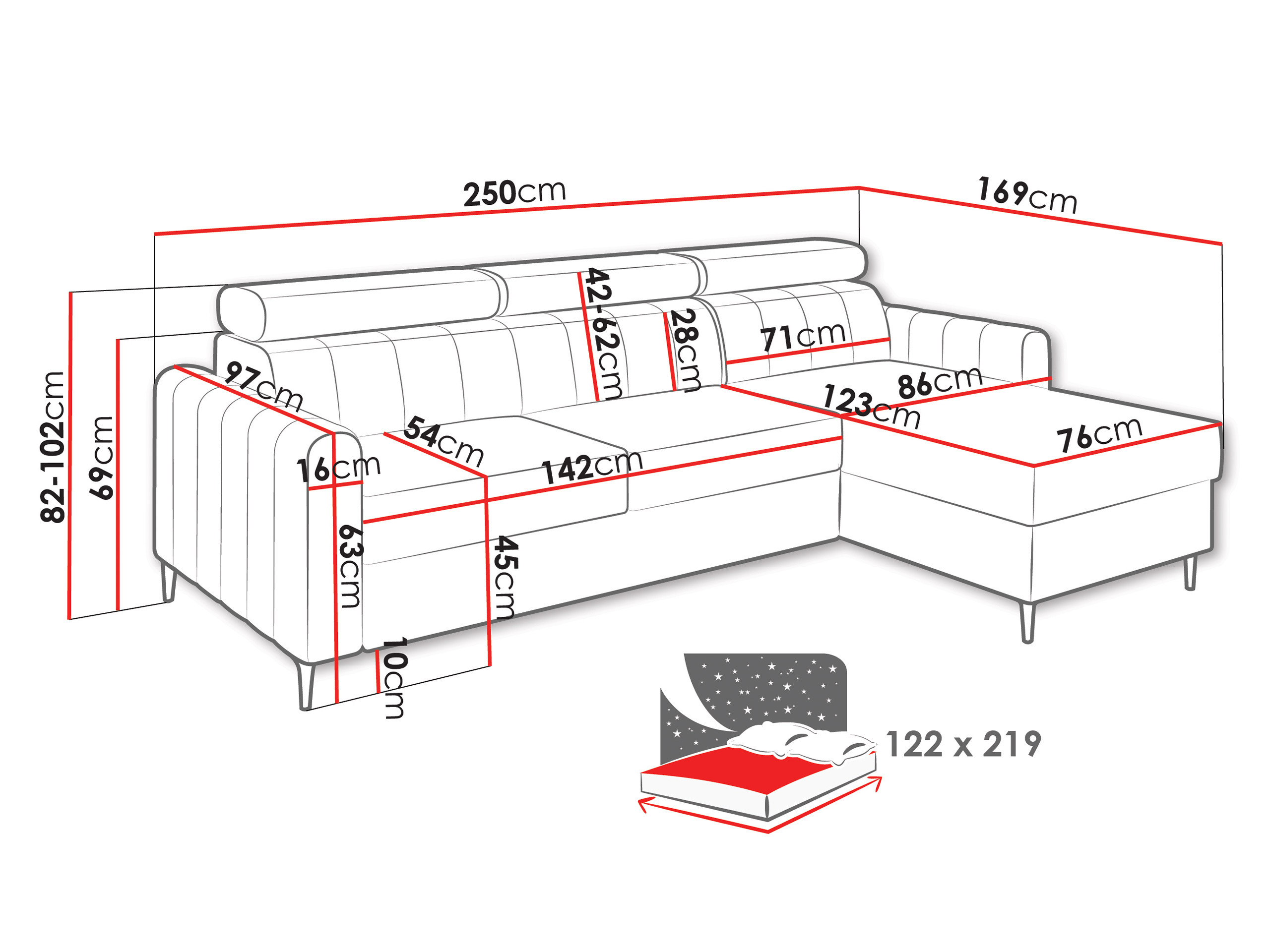 Γωνιακός Καναπές Stonecrest 111 (Cruz 35)