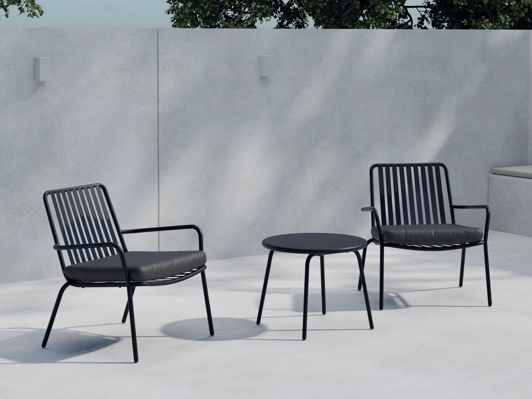 Σετ επίπλων μπαλκονιού Dallas 5190 (Μαύρο)