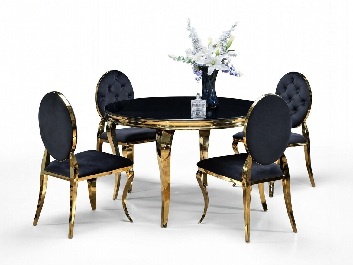 Σετ τραπεζαρίας Houston 1828 (Μαύρο)