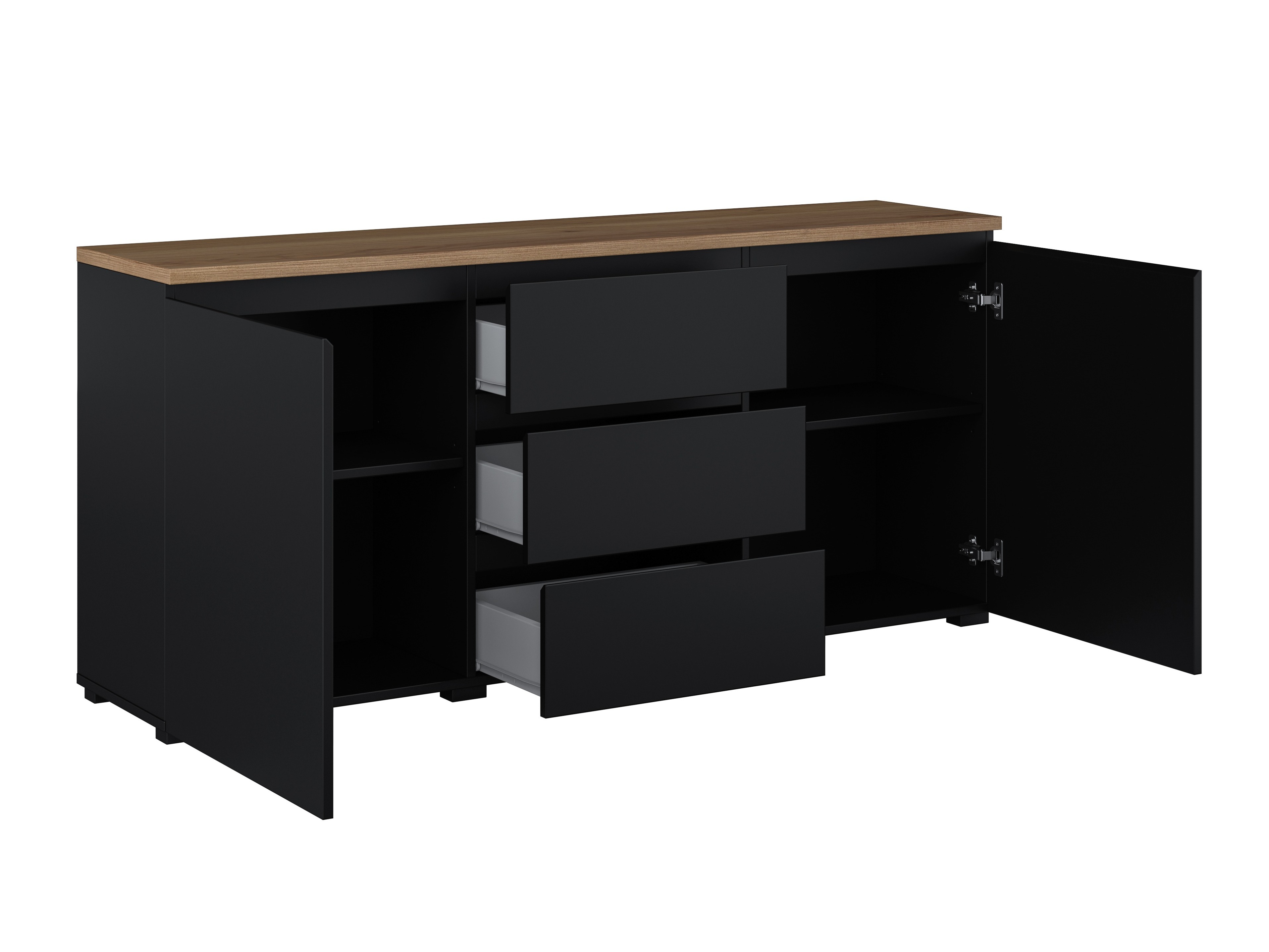 Συρταριέρα Baletu 106 (Μαύρο + Δρυς)