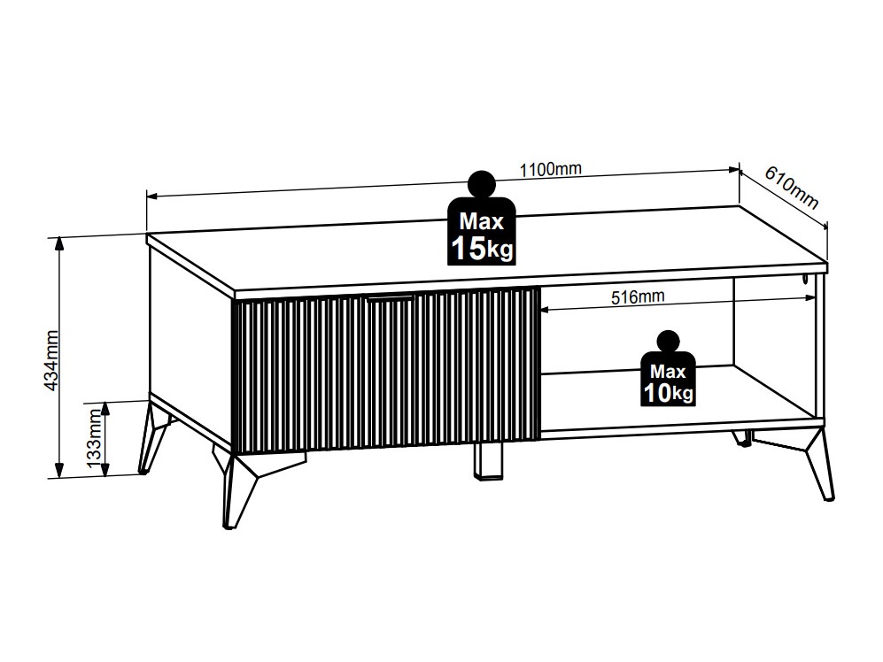 Τραπεζάκι σαλονιού Ruvmeli 106