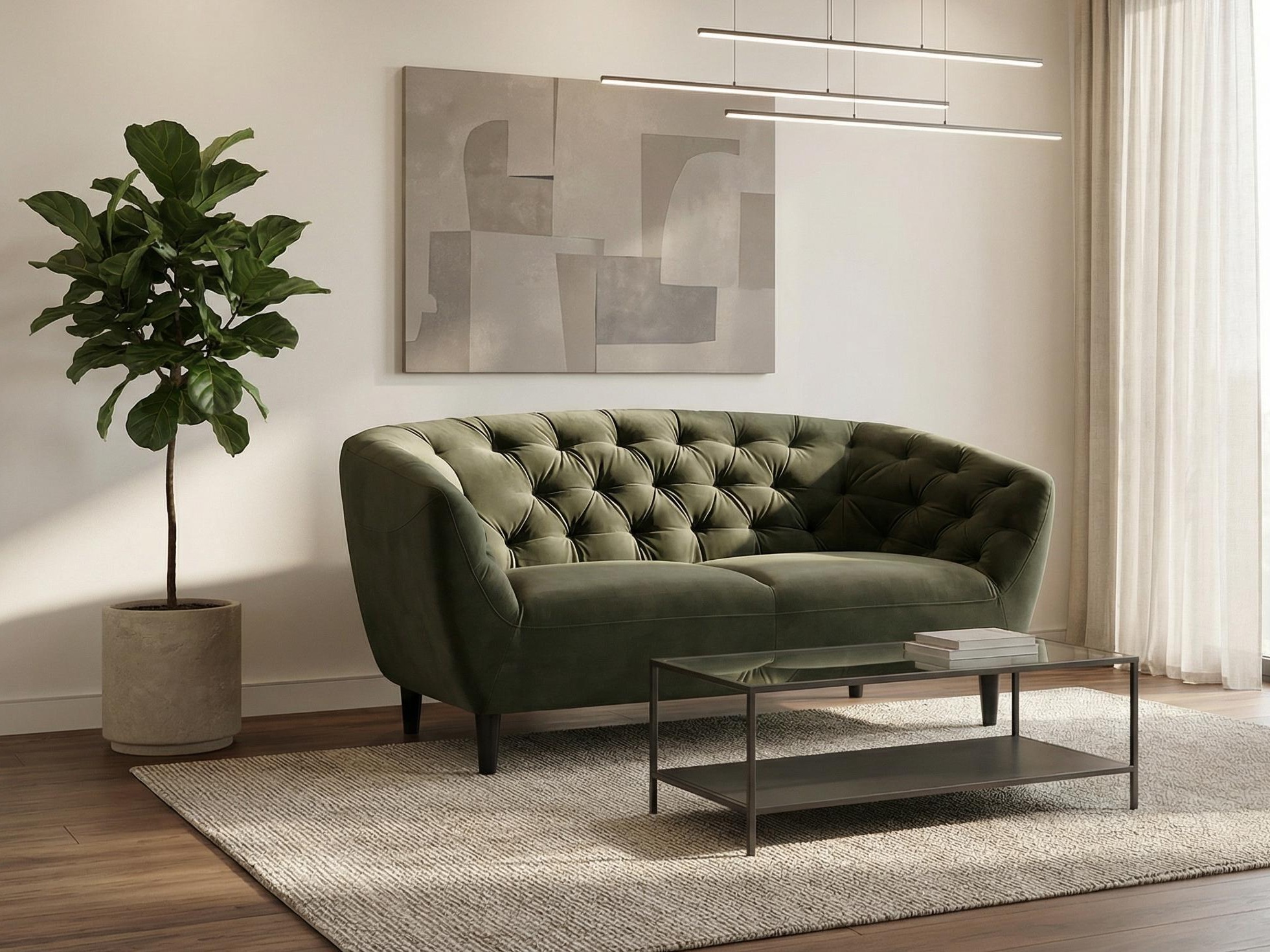 English-style sofa Norsica 260 (Dark green)