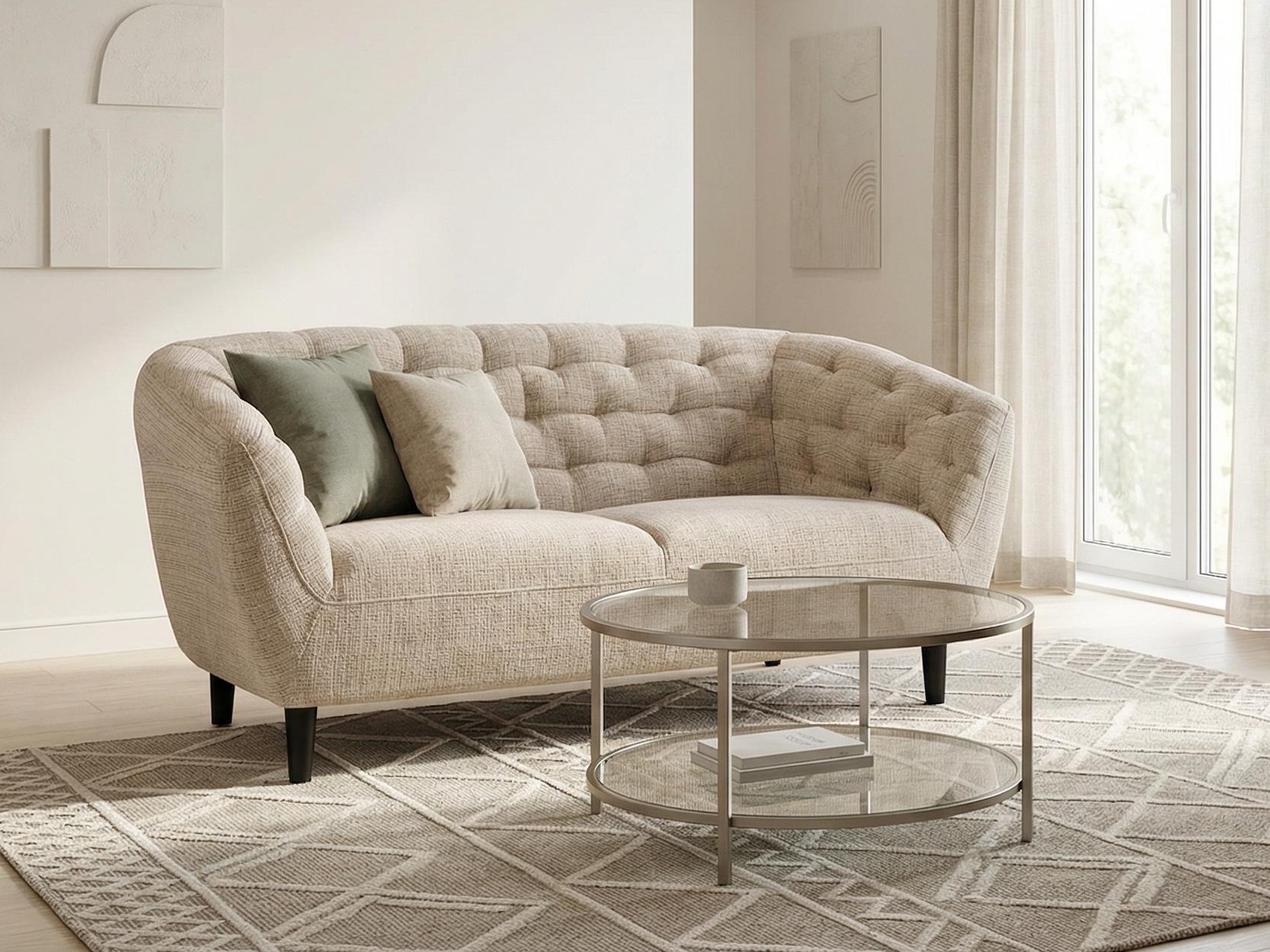 Καναπές Αγγλικού στυλ Norsica 260 (Μπεζ)