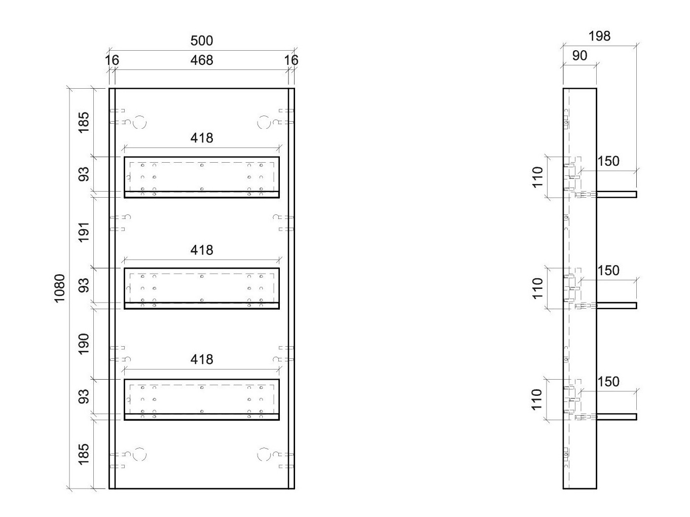 Ράφι τοίχου Salsalo 107