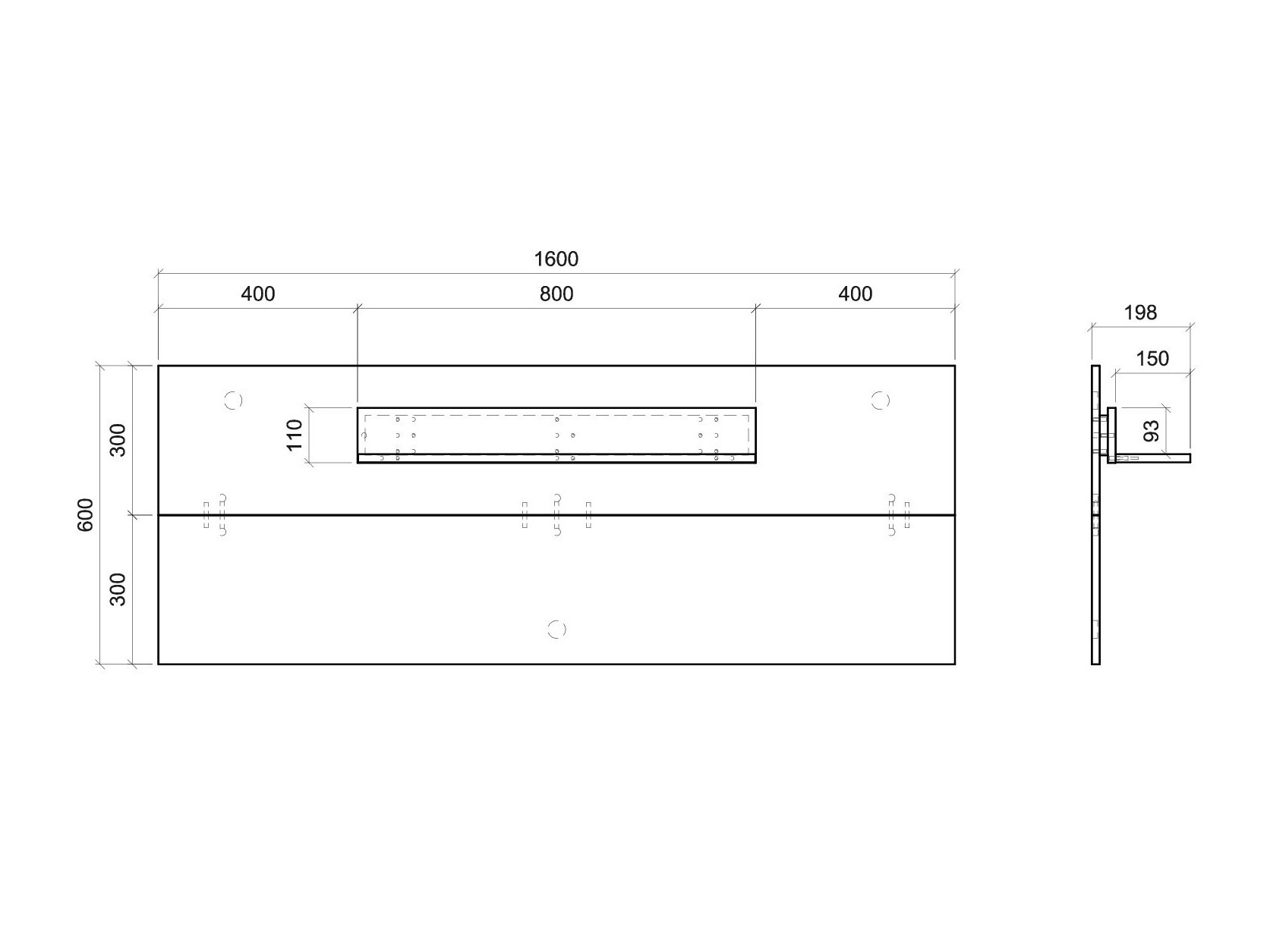 Ράφι τοίχου Salsalo 108