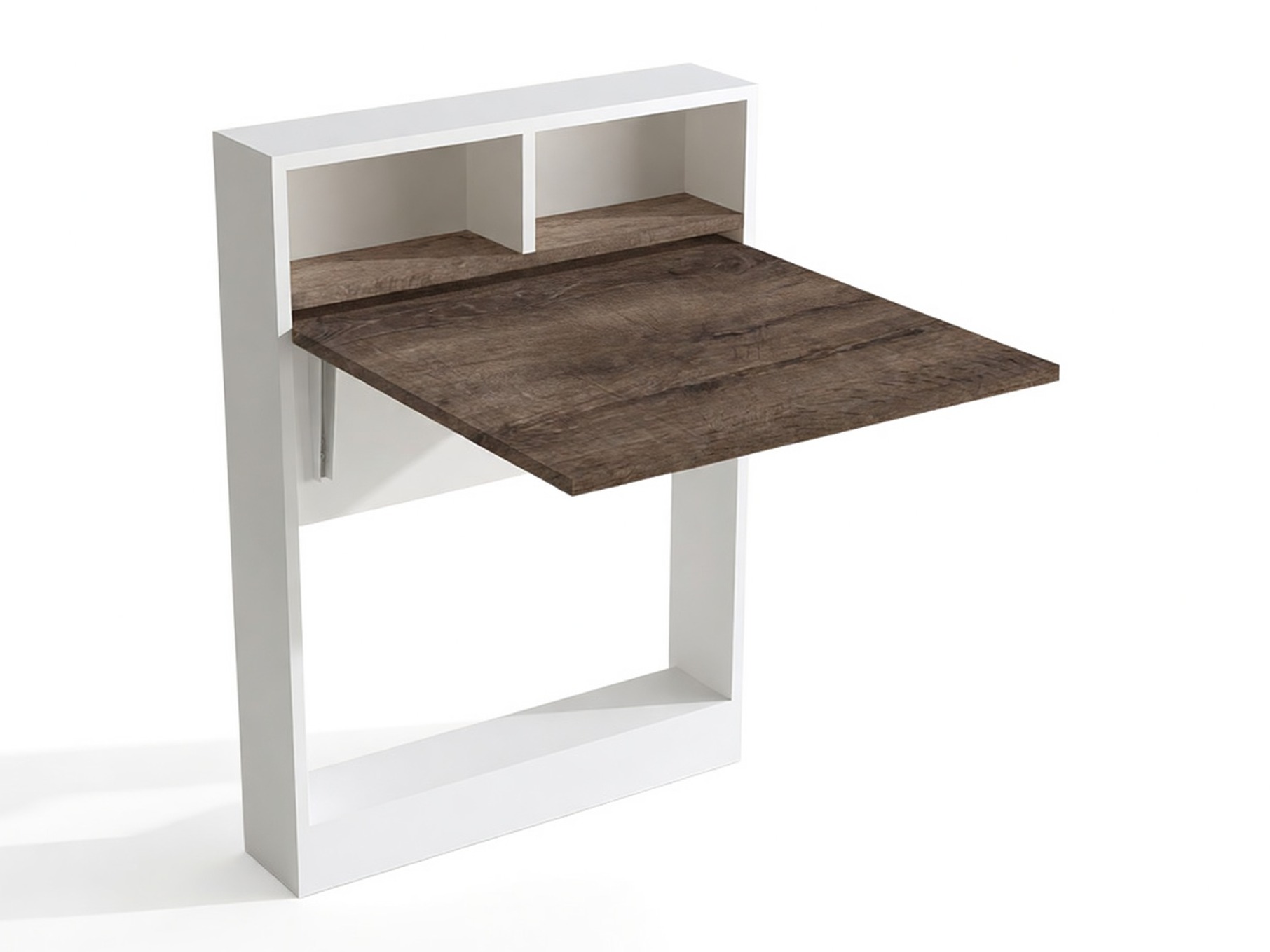 Αναδιπλούμενο τραπέζι Kailua 187 (Άσπρο + Ανοιχτό καφέ)