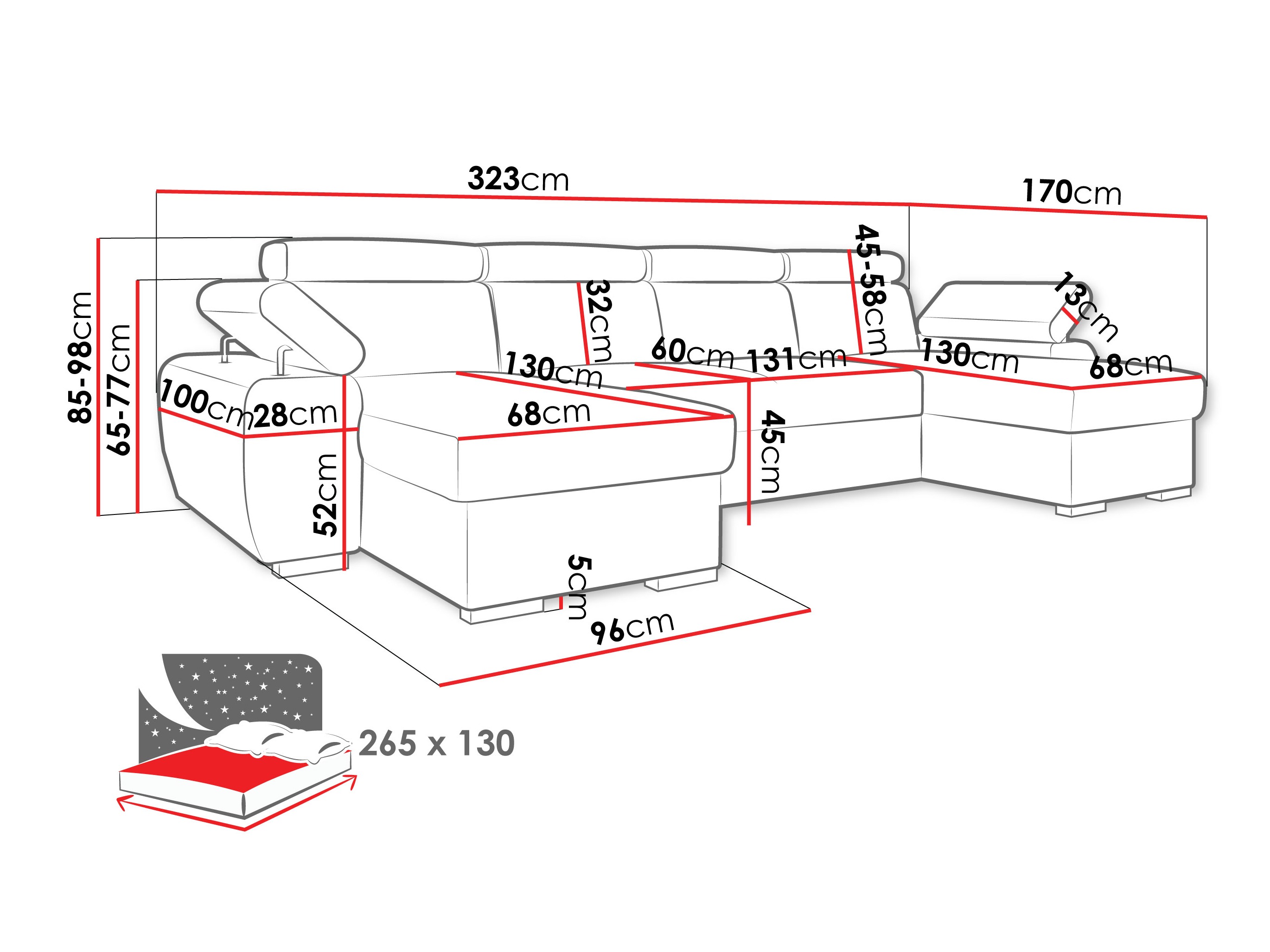 Γωνιακός Καναπές Columbus 253 (Lumo 55)