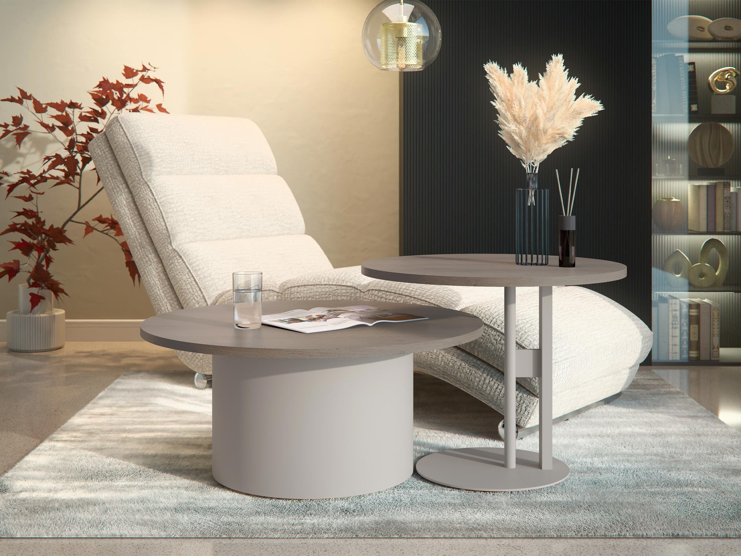 Σετ τραπεζιών σαλονιού Oswego 160 (Δρυς)