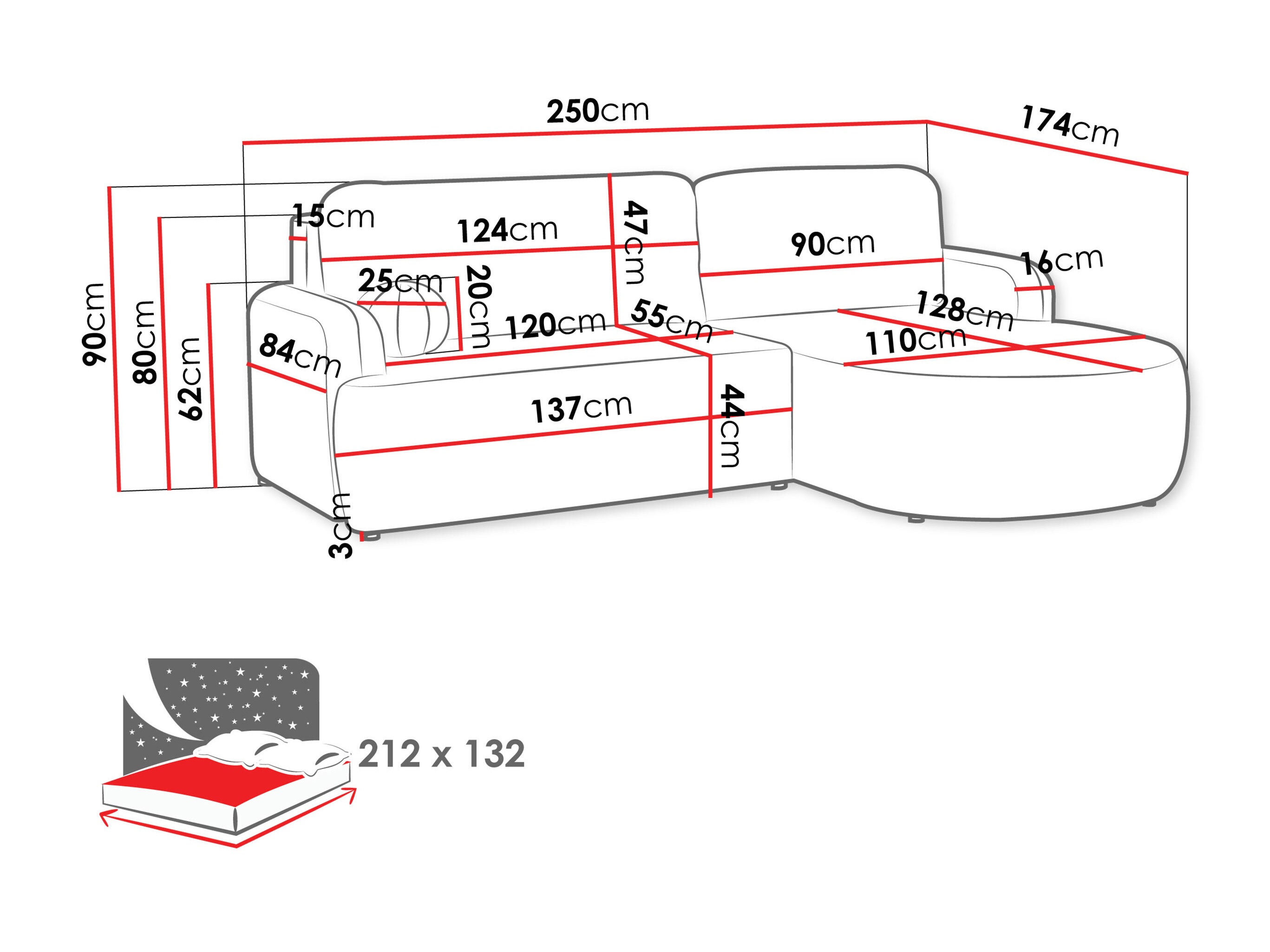 Γωνιακός Καναπές Comfivo Popis (Lambi 07)