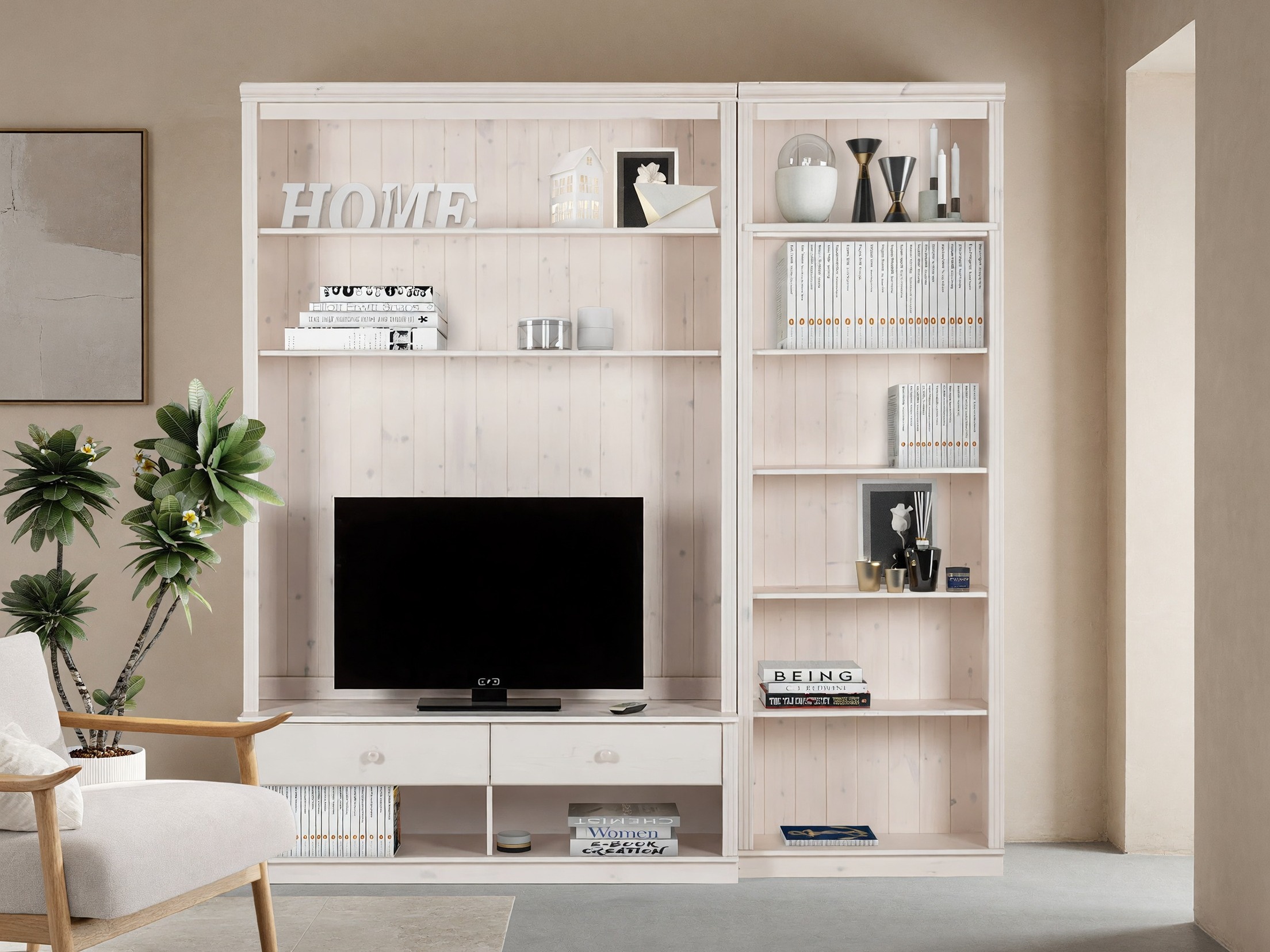 Σετ επίπλων σαλονιού Saltoro 106 (Άσπρο)