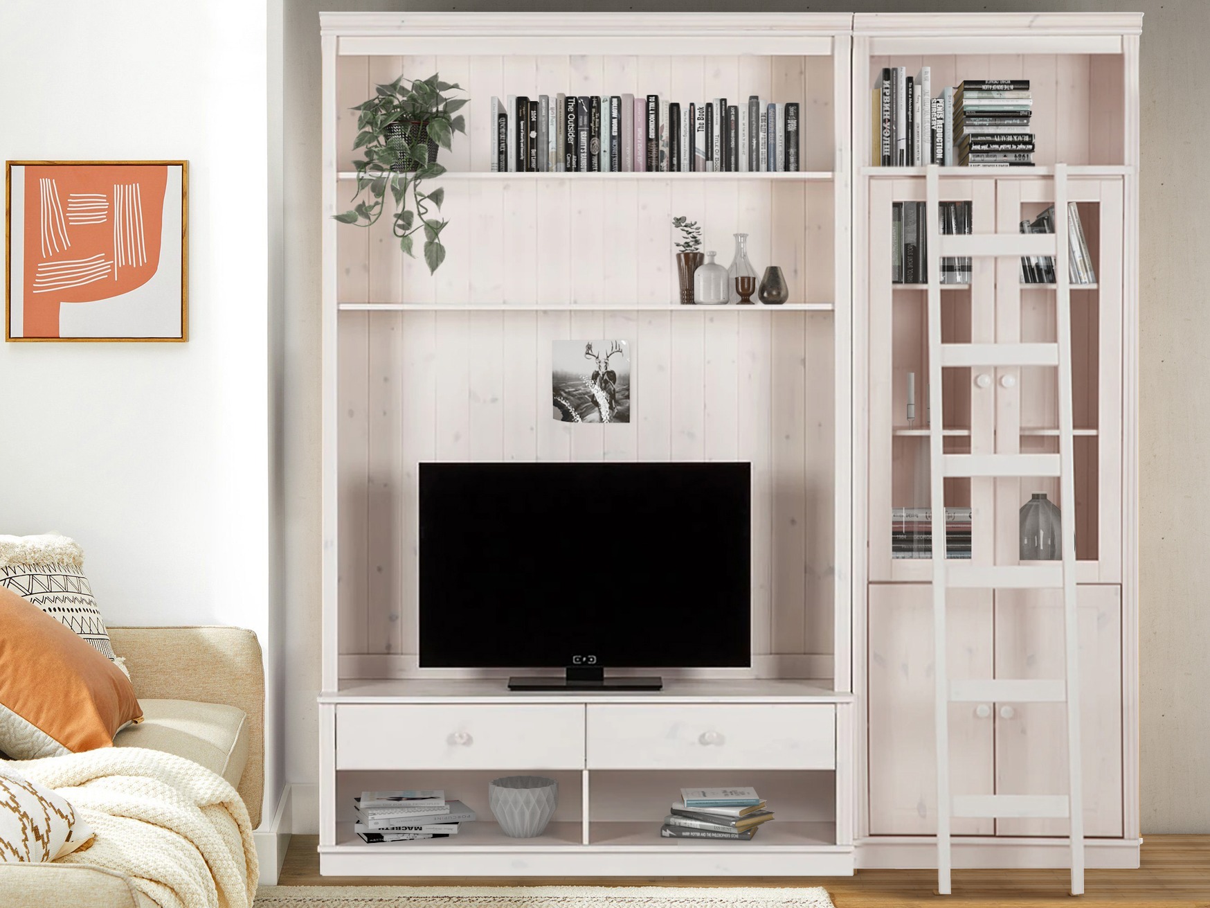 Σετ επίπλων σαλονιού Saltoro 125 (Άσπρο)