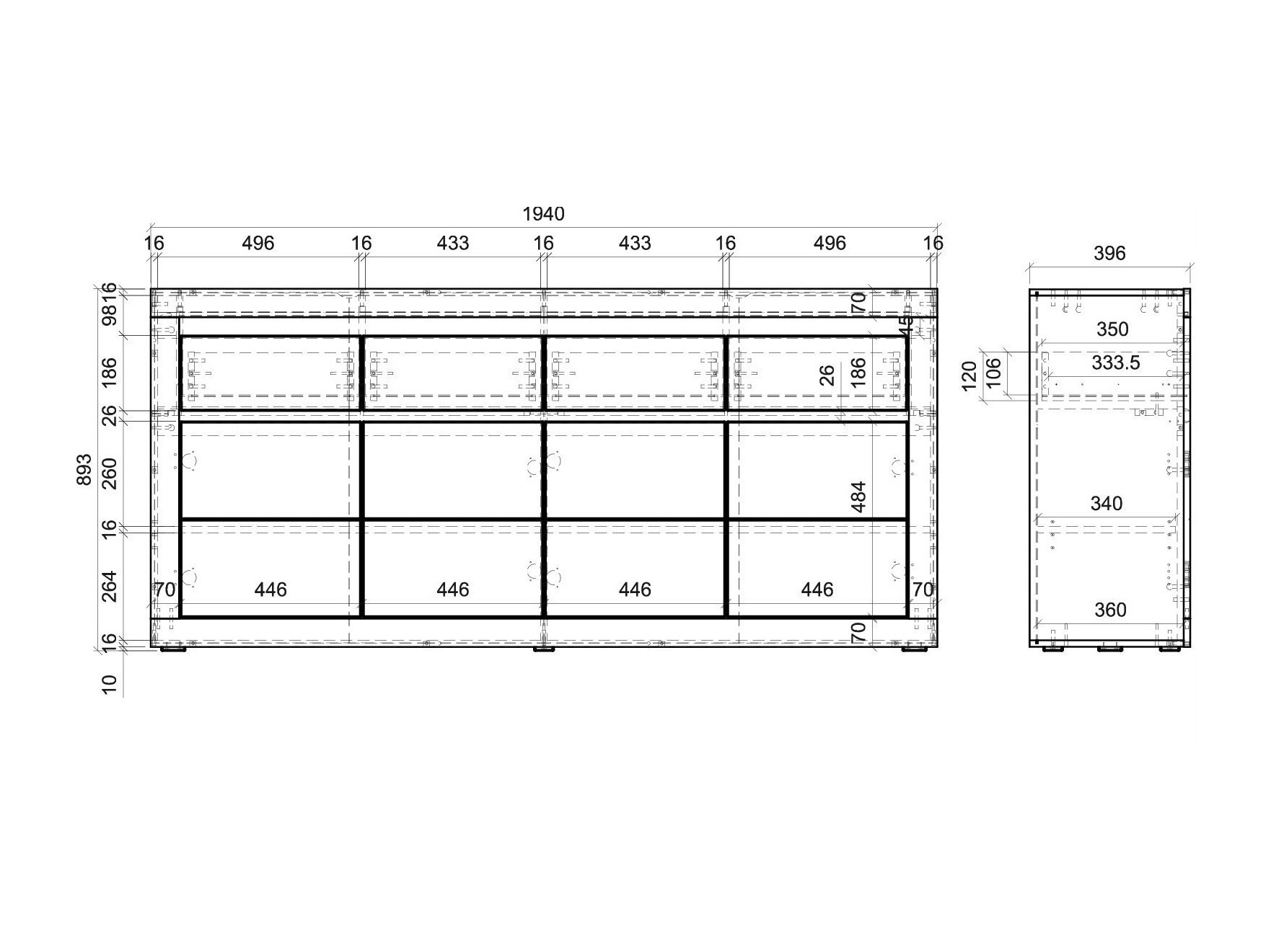 Συρταριέρα Ophtola 110