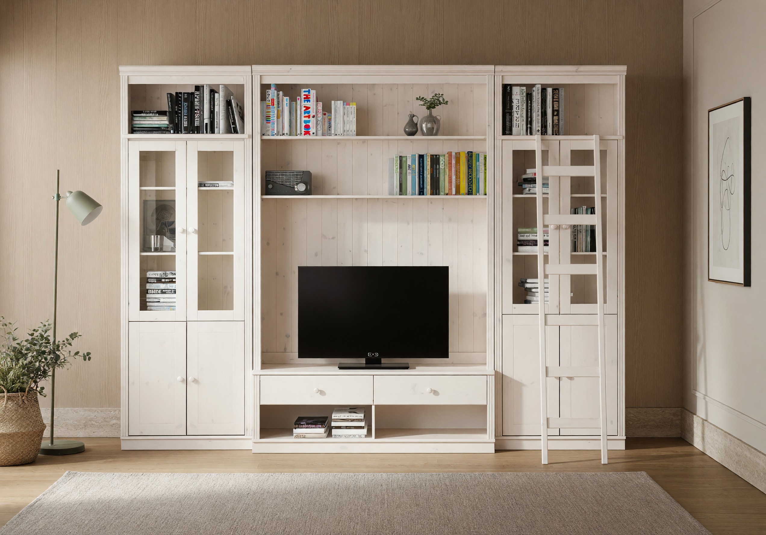 Σετ επίπλων σαλονιού Saltoro 128 (Άσπρο)