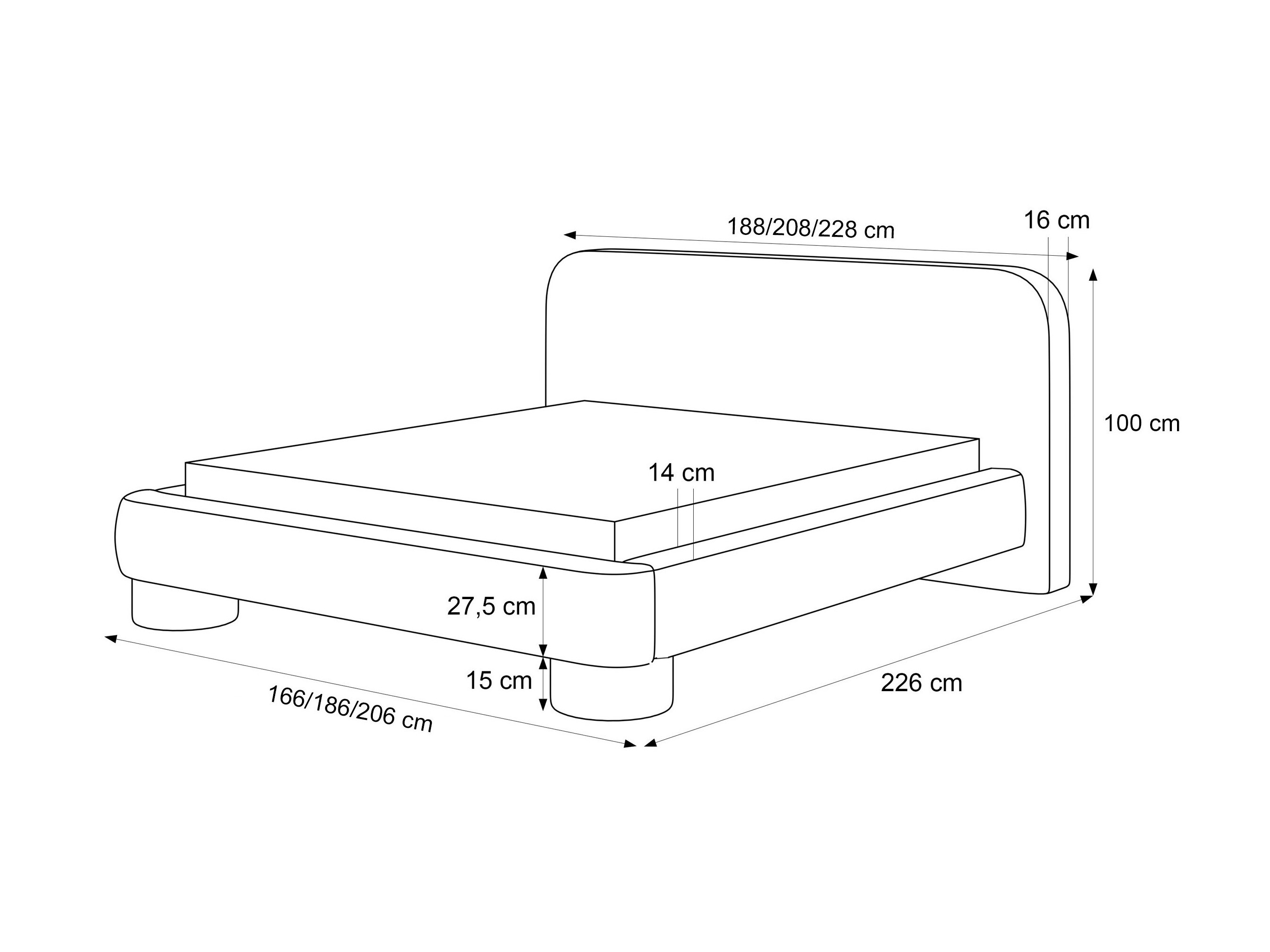 Κρεβάτι Martinez 130 (Alice 3)