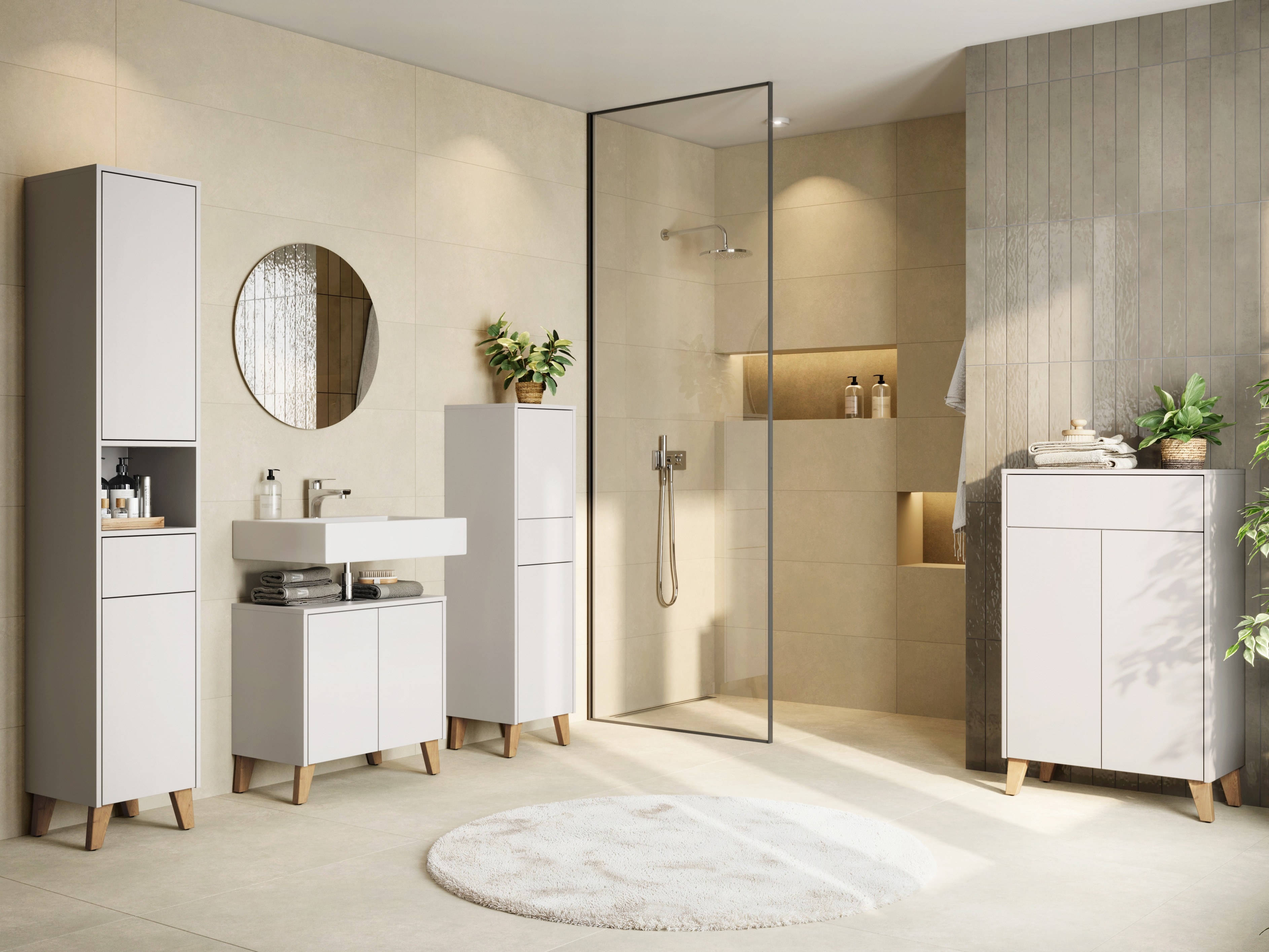 Όρθιο ντουλάπι μπάνιου Voseri 102