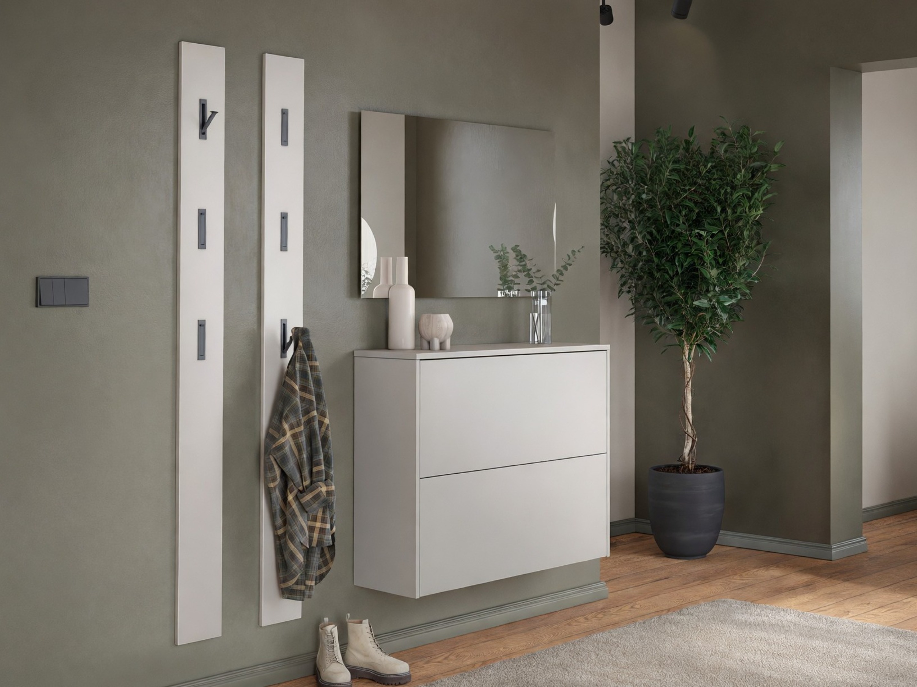 Hallway set Levfena 103 (Cashmere + Navarra oak + White)