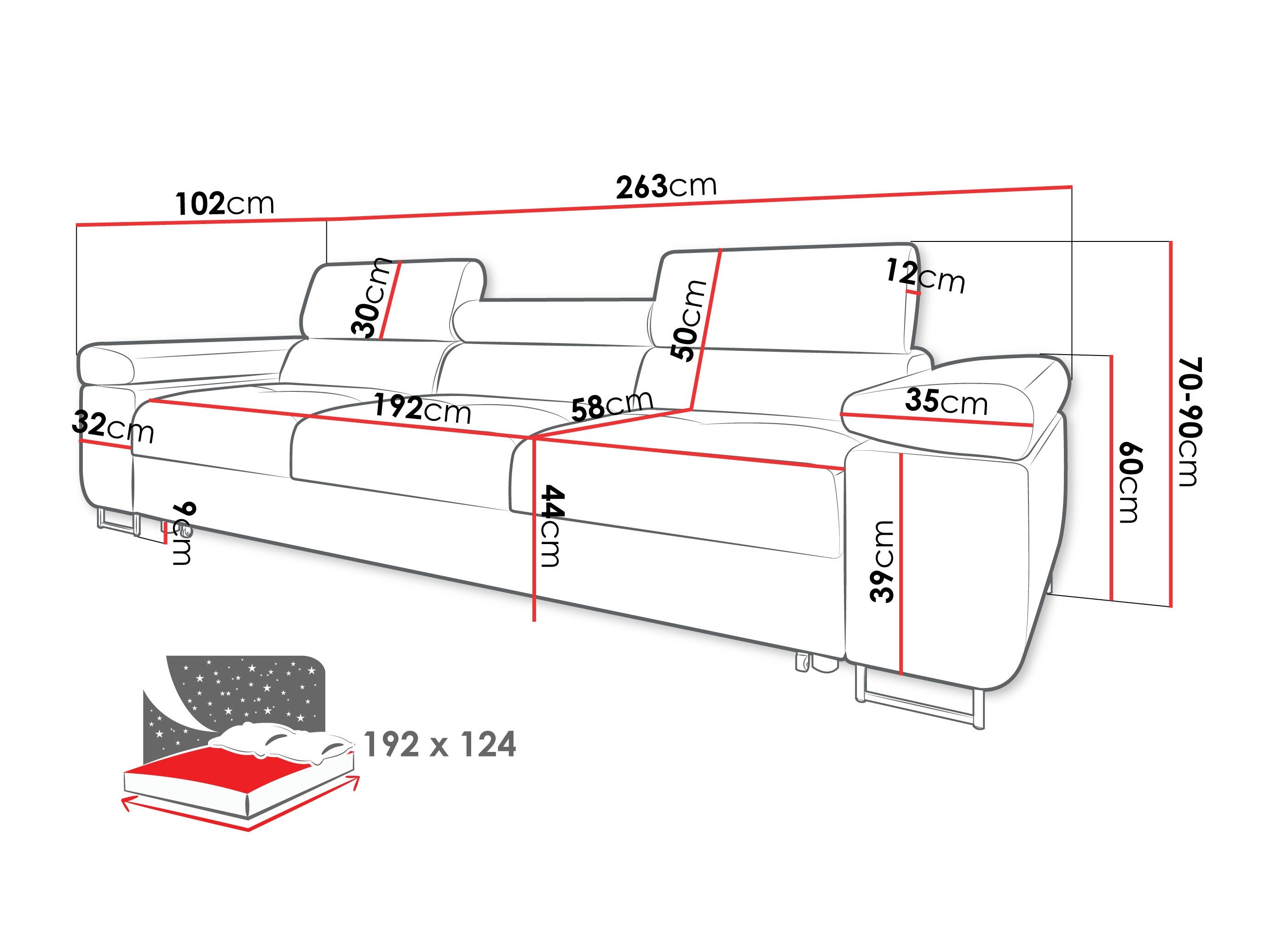 Καναπές-κρεβάτι Comfivo Vinetum (Manila 02)