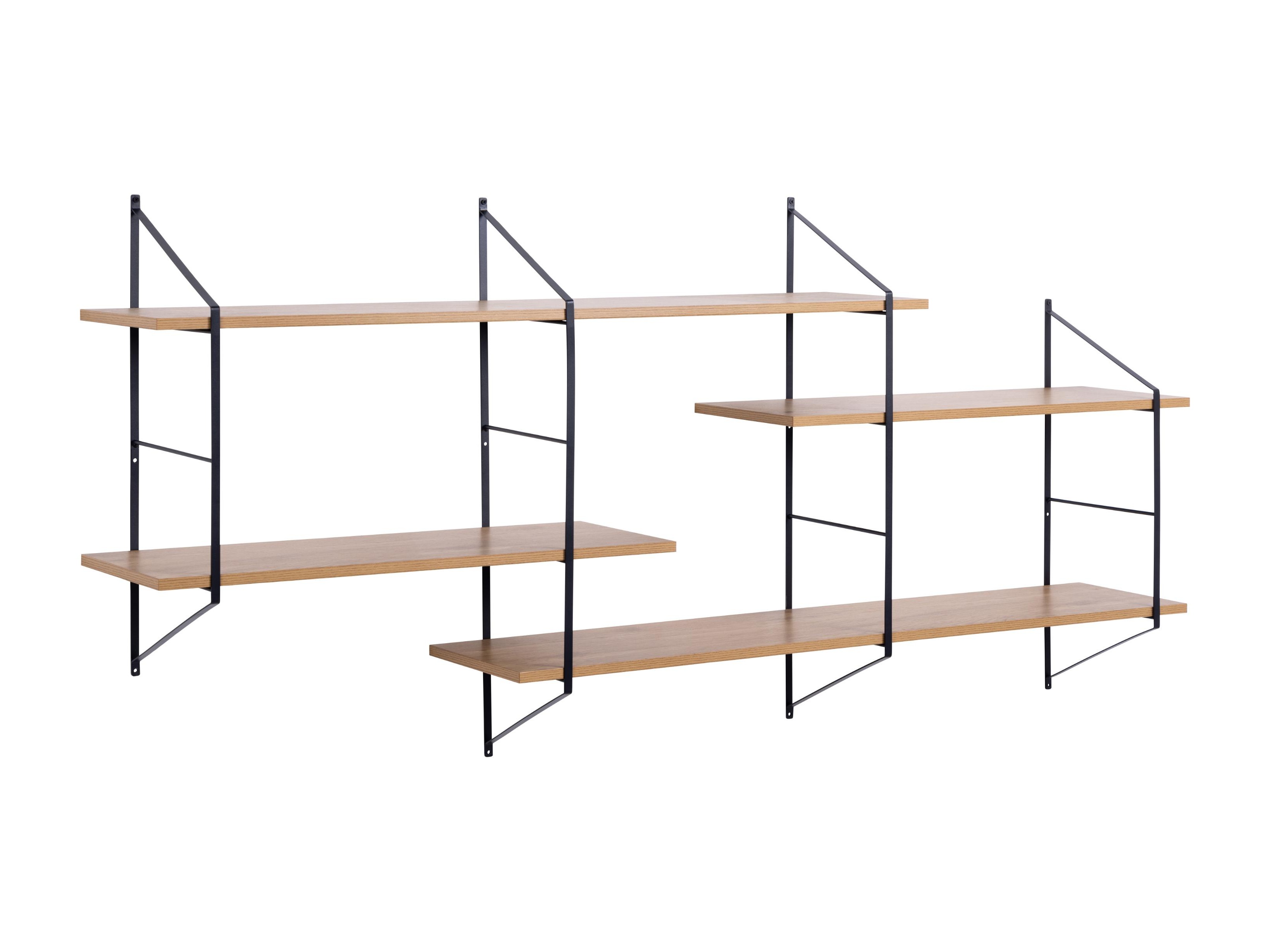 Ράφι τοίχου Norsica 447 (Ανοιχτό καφέ + Μαύρο)