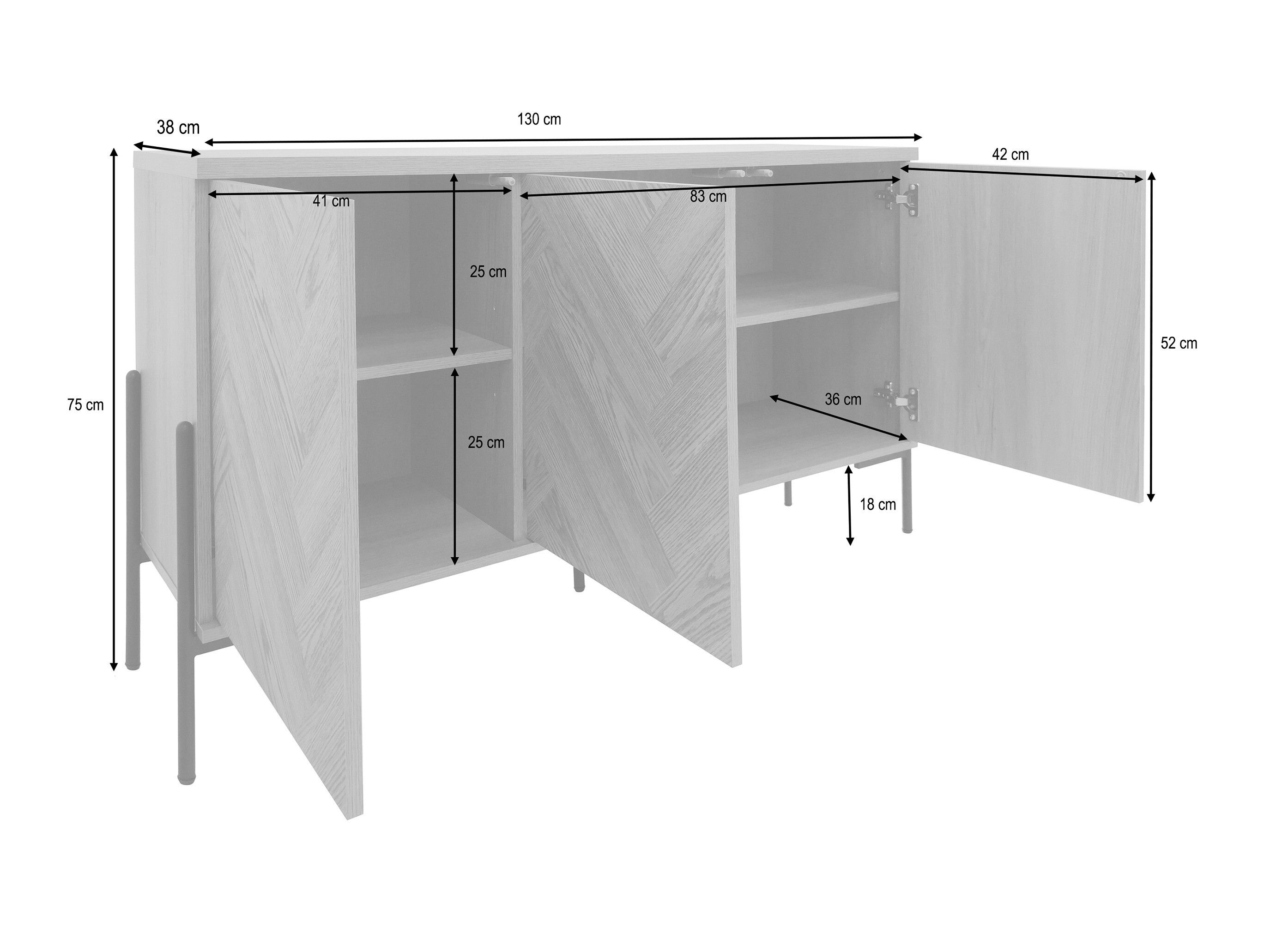 Sideboard Denton 1522 (Oak)