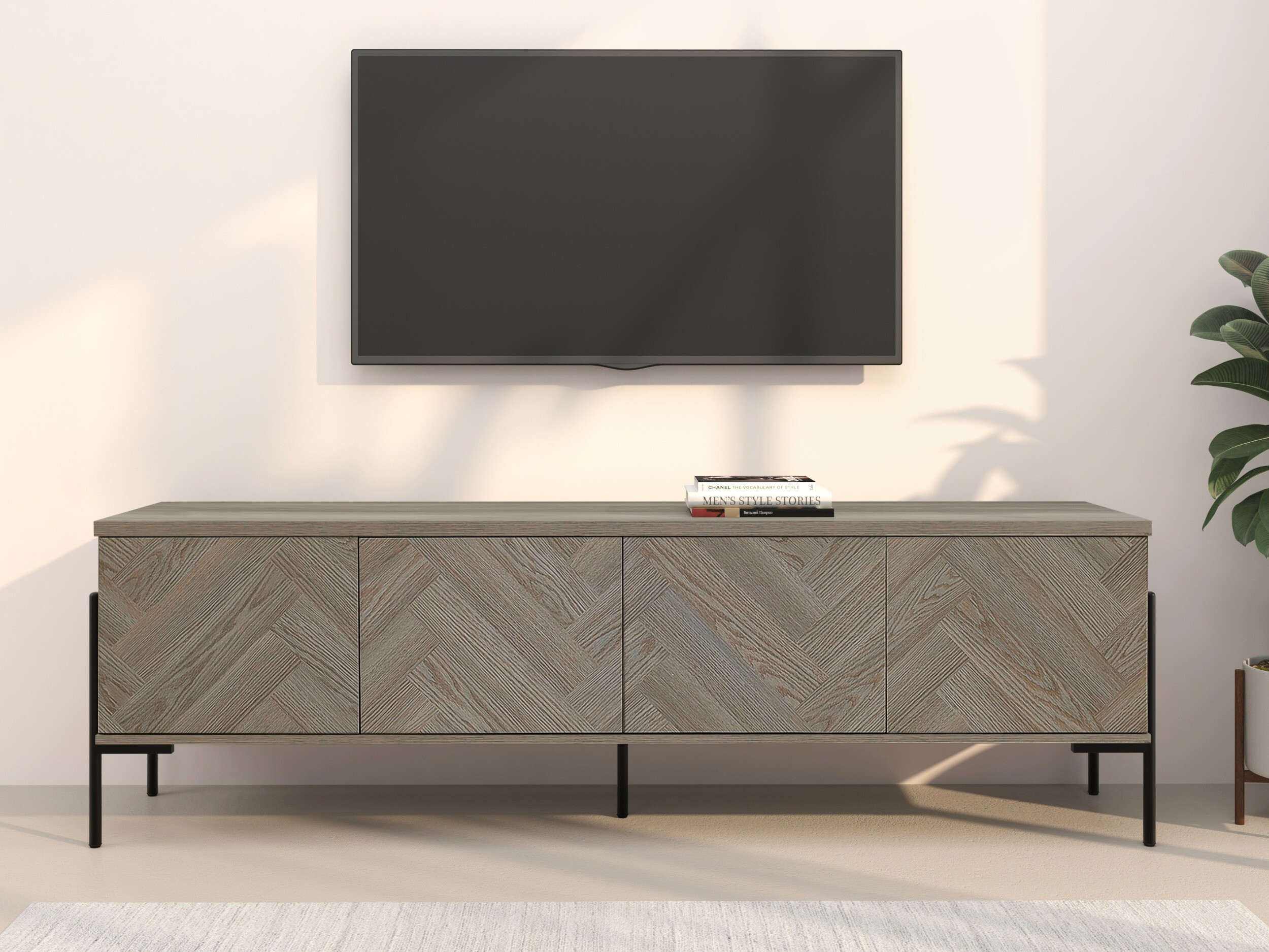 Έπιπλο τηλεόρασης Denton 1525 (Δρυς)