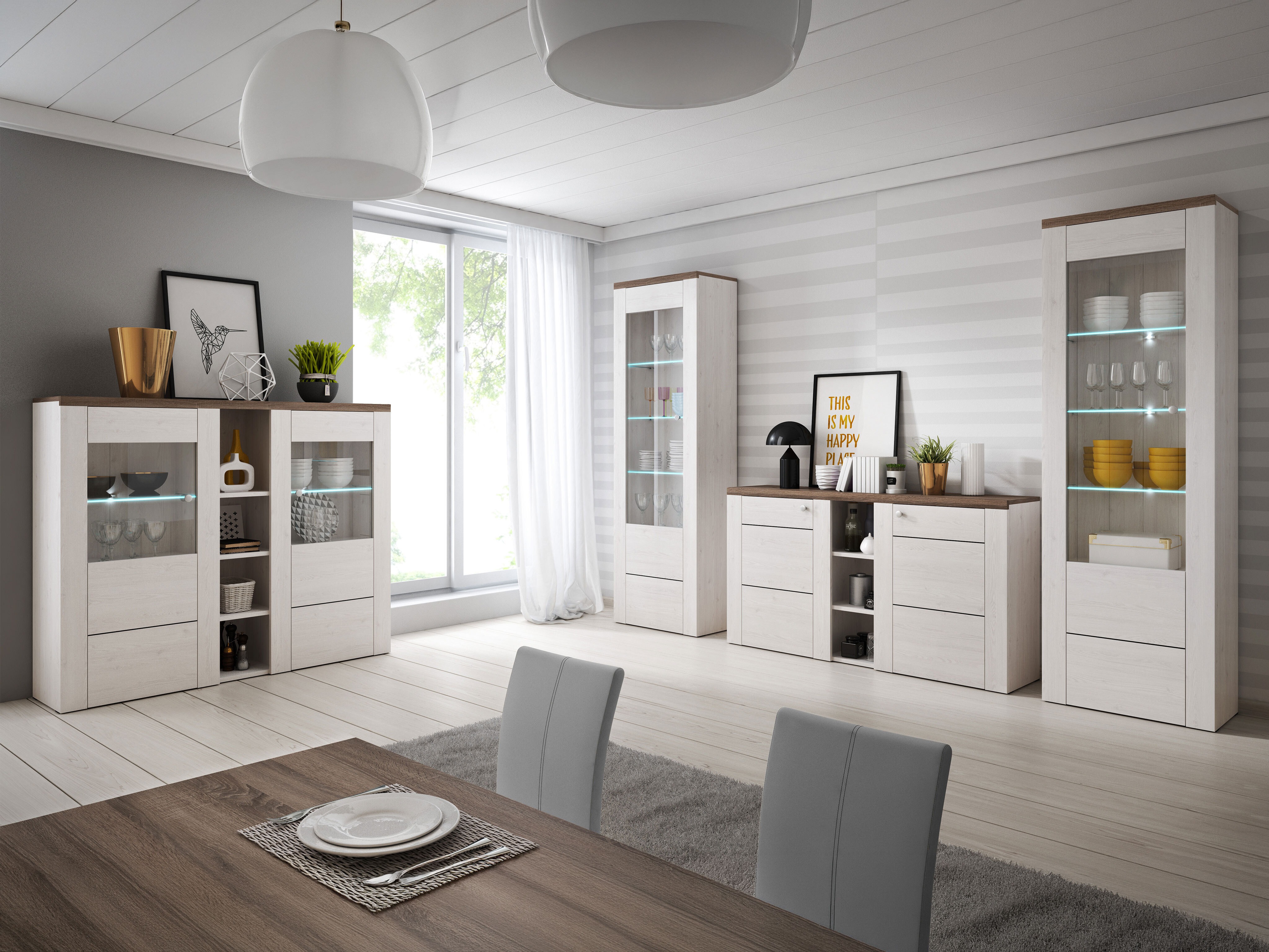 Μπουφέ Salelbo 105 (Σιμπού λεύκα + Τρούφελο δρυς)