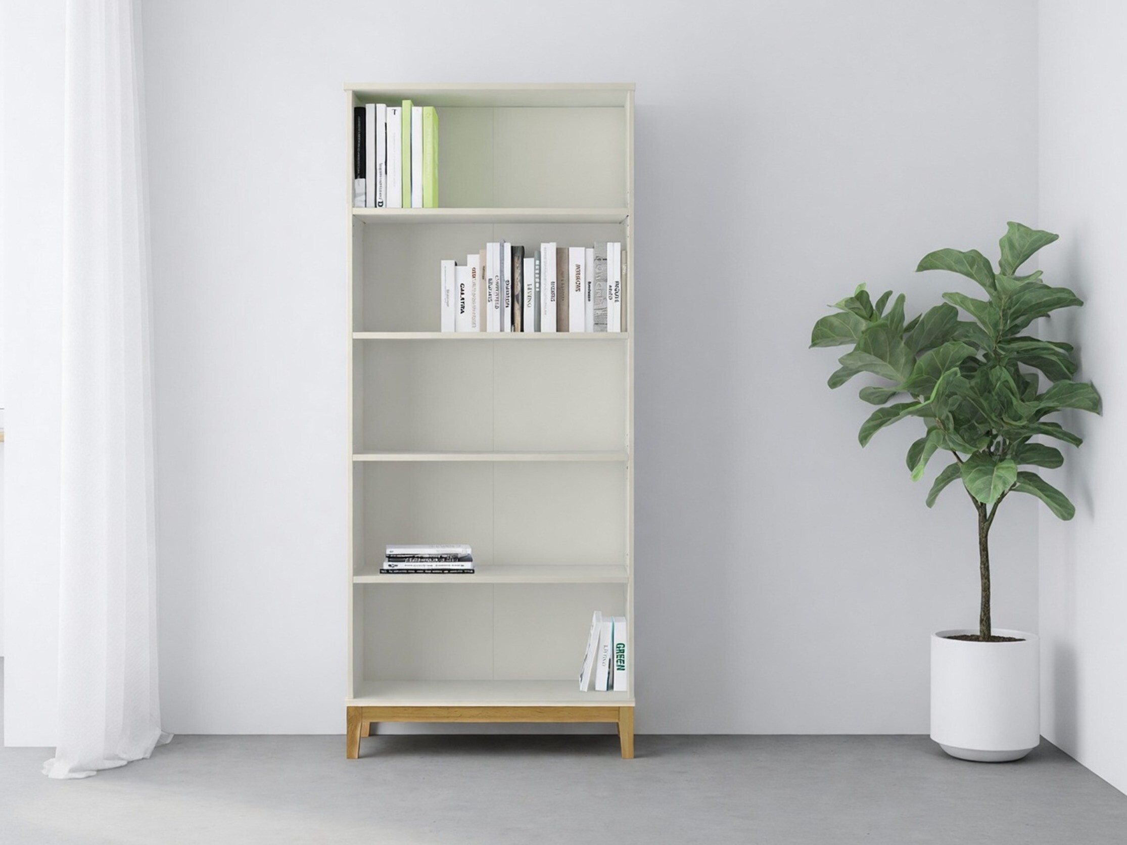 Βιβλιοθήκη Felmelo 101 (Άσπρο + Δρυς wotan)