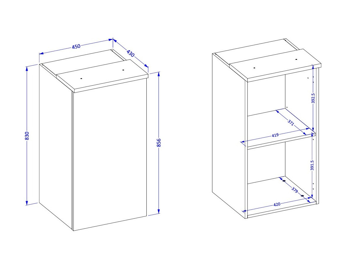 Ντουλάπι τοίχου Nolcala 102 (Δρυς + Μπεζ)