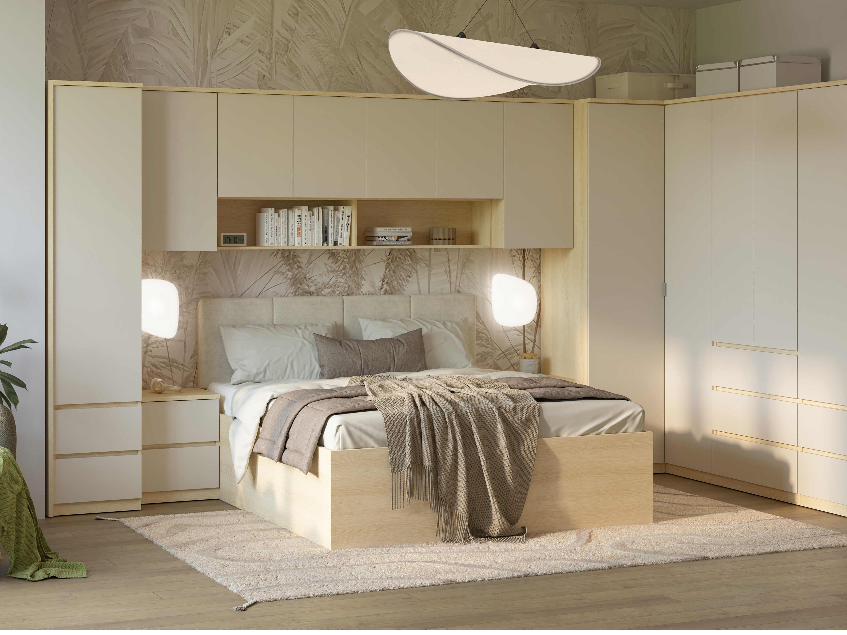 Ντουλάπι τοίχου Nolcala 102 (Δρυς + Μπεζ)