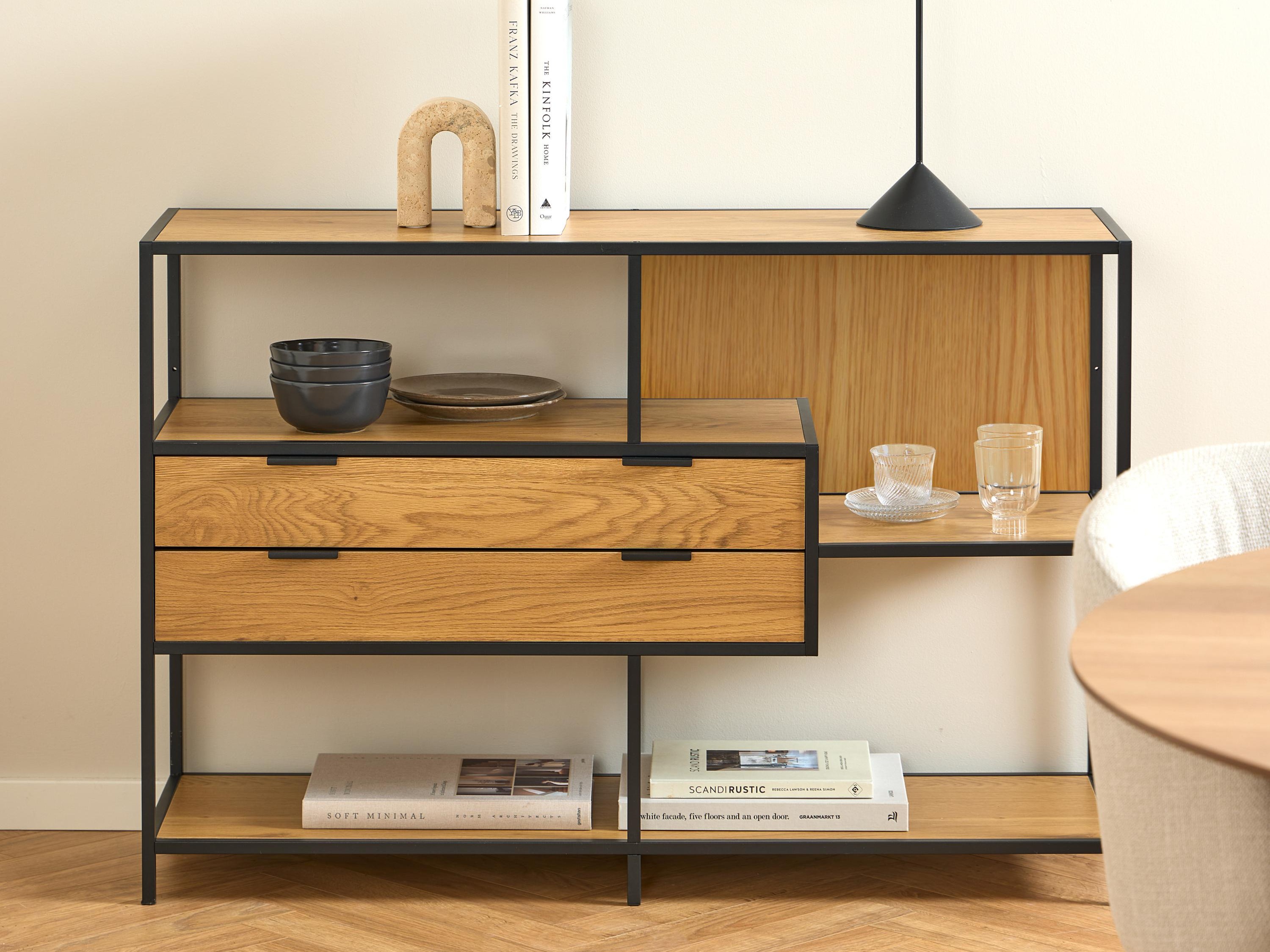 Βιβλιοθήκη Norsica Sevferi 183 (Μαύρο + Άγρια δρυς)