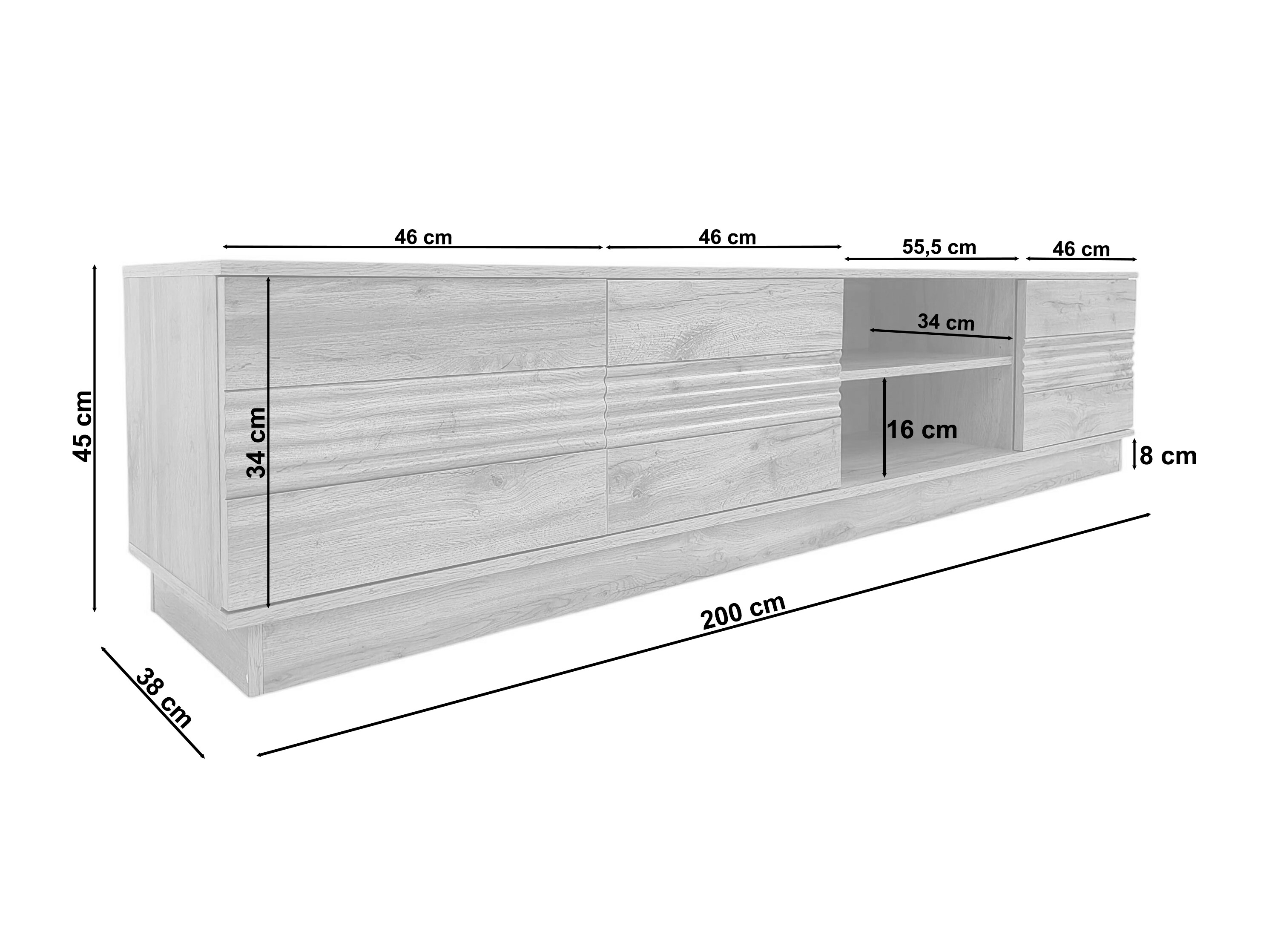 Έπιπλο τηλεόρασης Denton 1526 (Άσπρο)