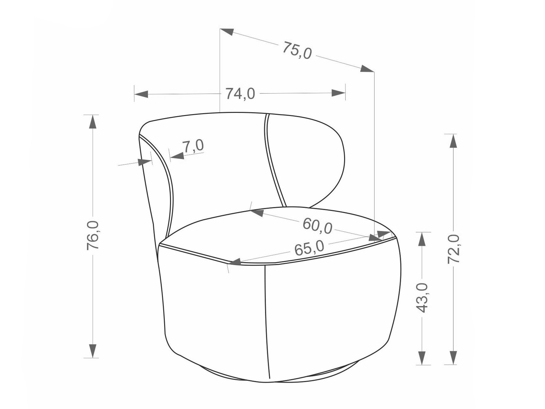 Πολυθρόνα Houston 2098 (Μπεζ)